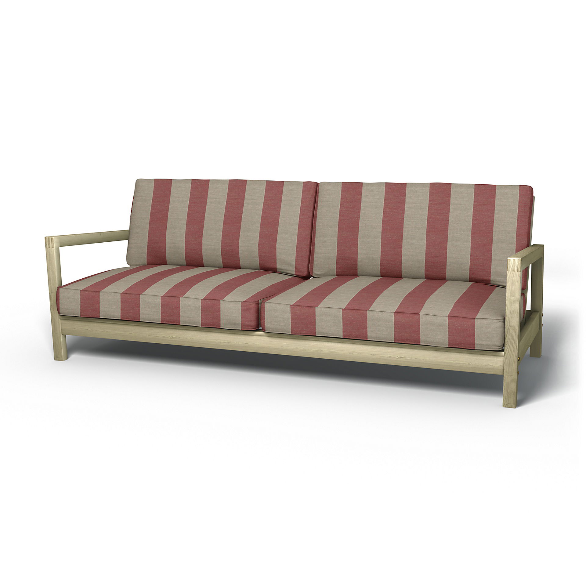 IKEA - Lillberg Sofa Bed Cover, Soft Red, Linen - Bemz