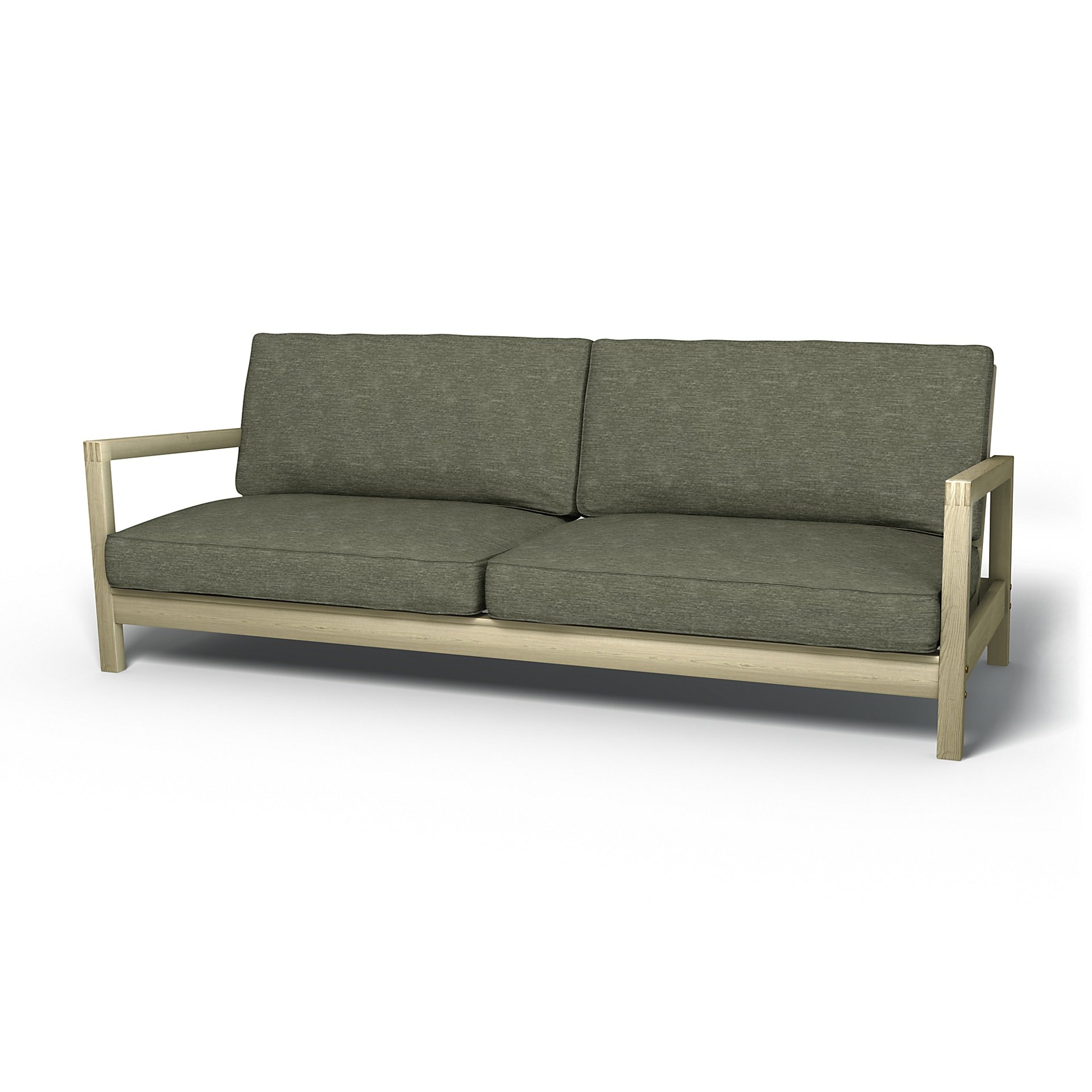 IKEA - Lillberg Sofa Bed Cover, Green Grey, Velvet - Bemz