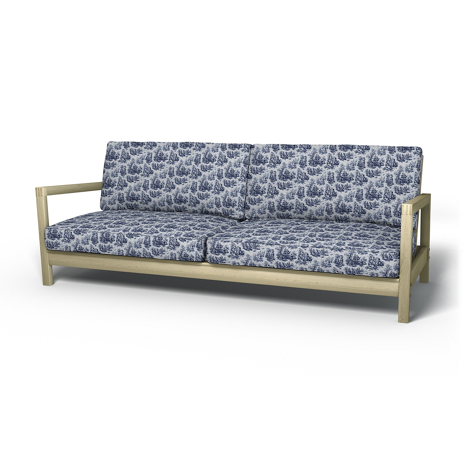 IKEA - Lillberg Sofa Bed Cover, Dark Blue, Boucle & Texture - Bemz