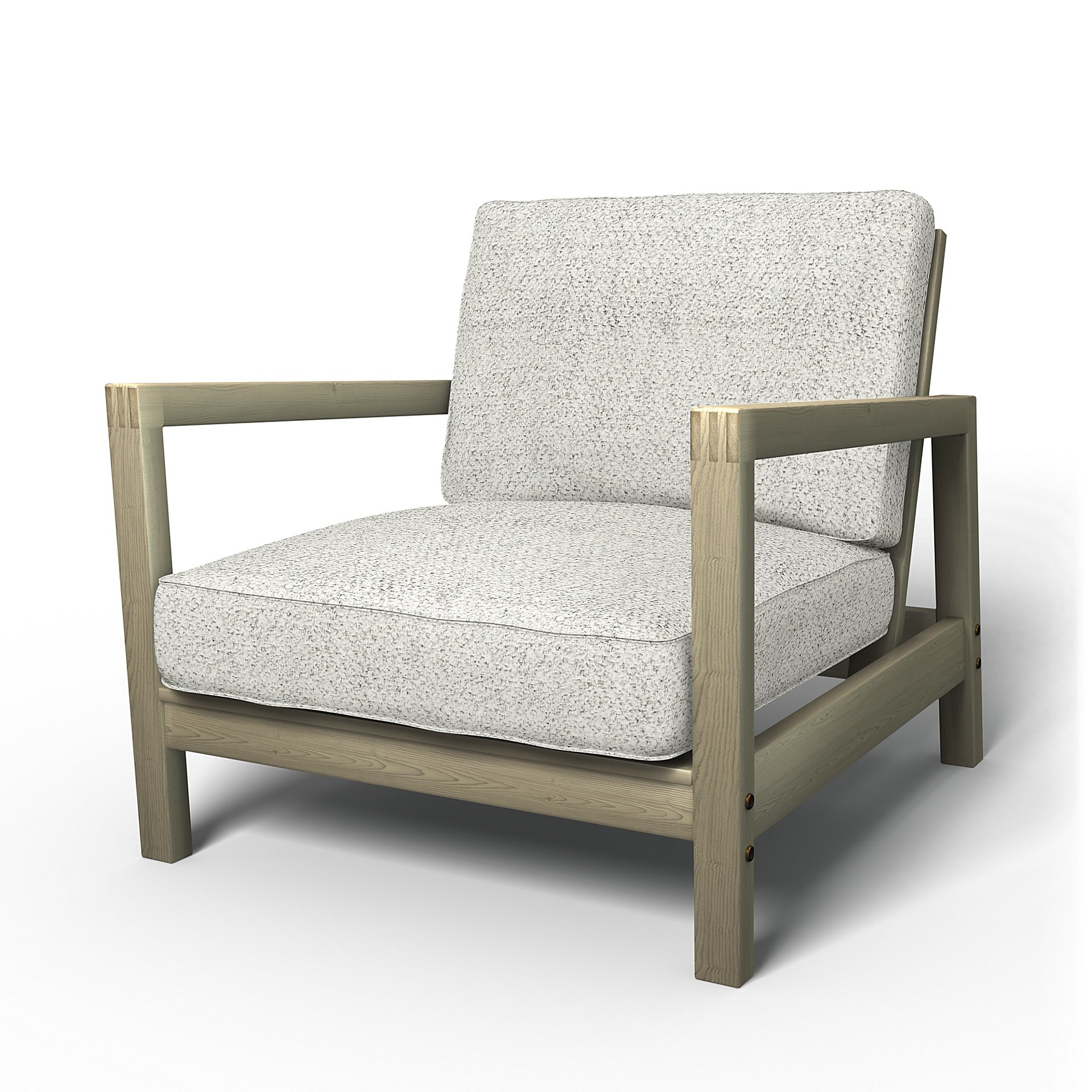 IKEA - Lillberg Armchair Cover, Ivory, Boucle & Texture - Bemz