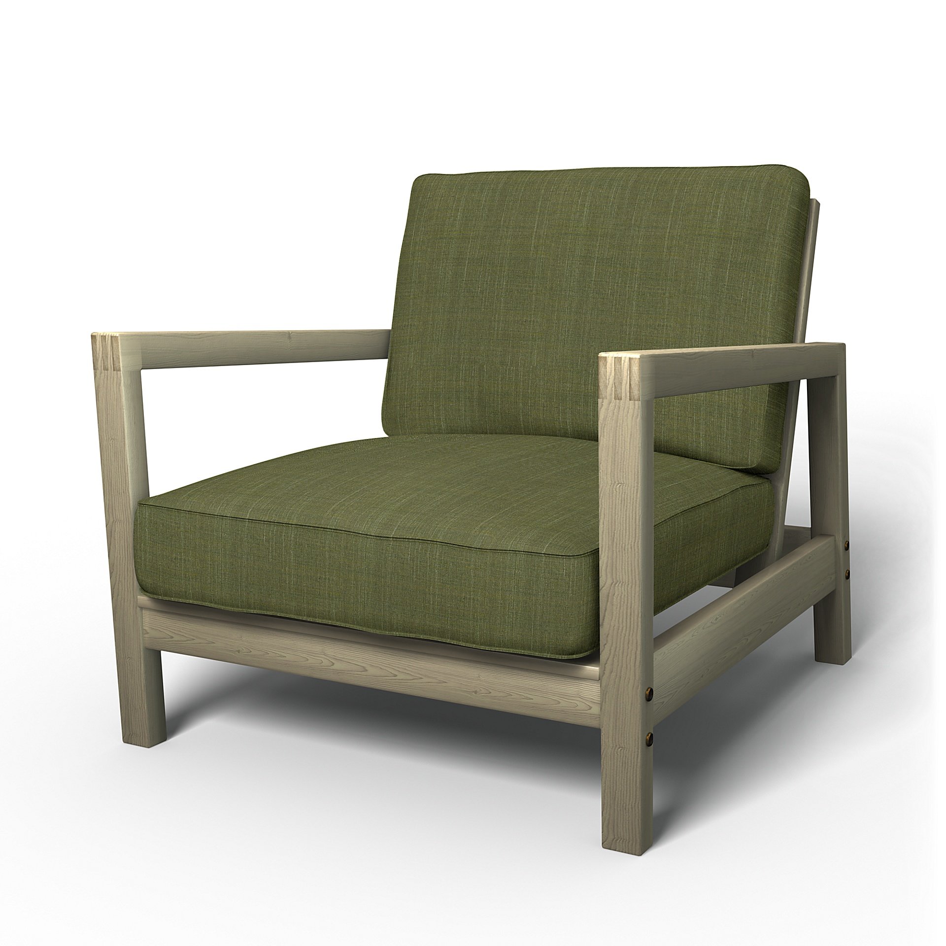 IKEA - Lillberg Armchair Cover, Moss Green, Boucle & Texture - Bemz