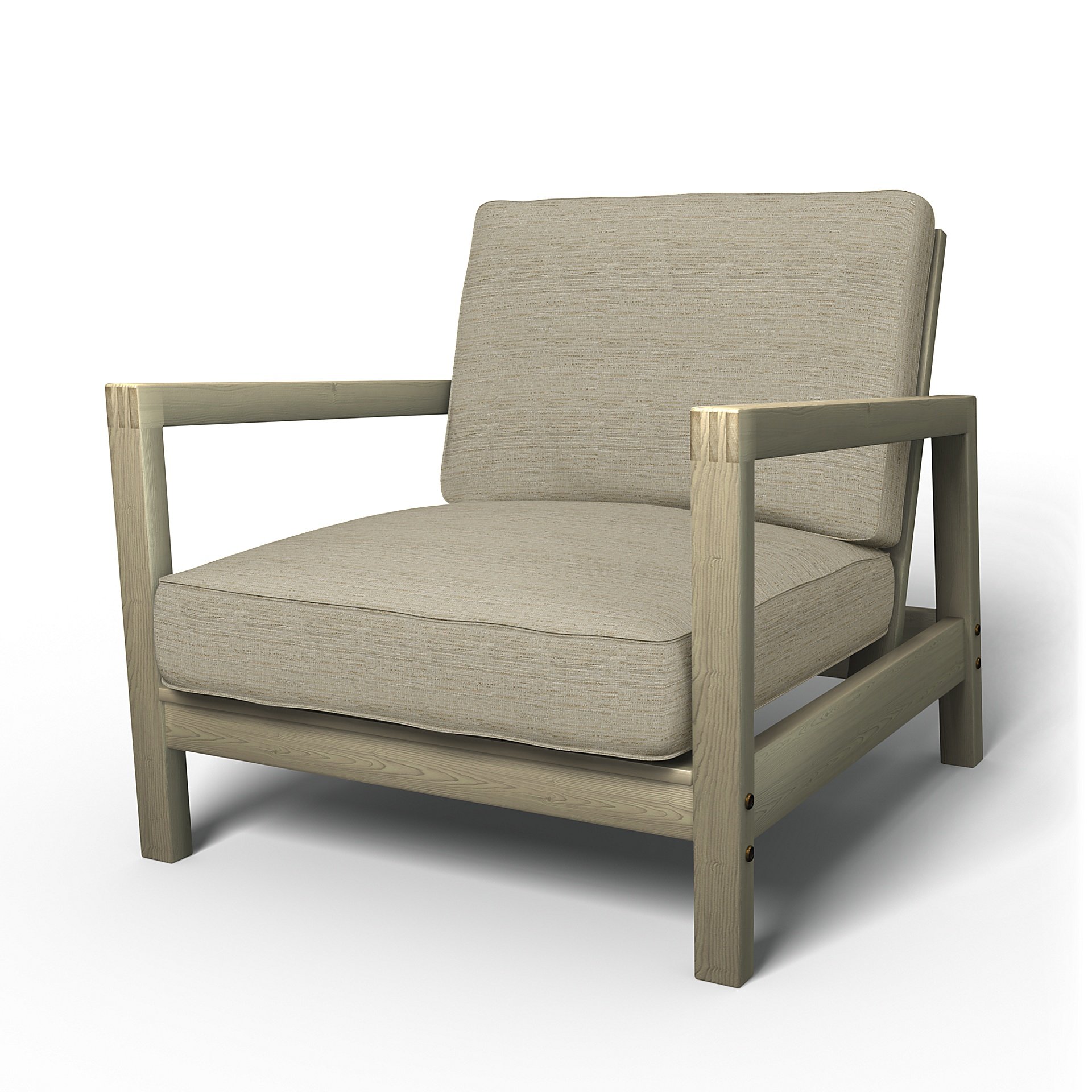 IKEA - Lillberg Armchair Cover, Light Sand, Boucle & Texture - Bemz