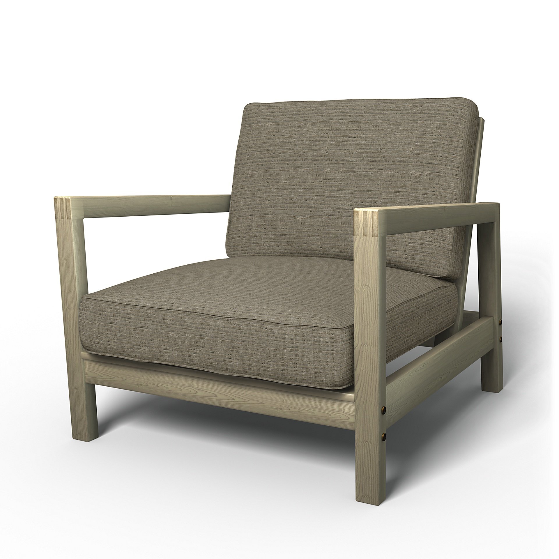 IKEA - Lillberg Armchair Cover, Mole Brown, Boucle & Texture - Bemz