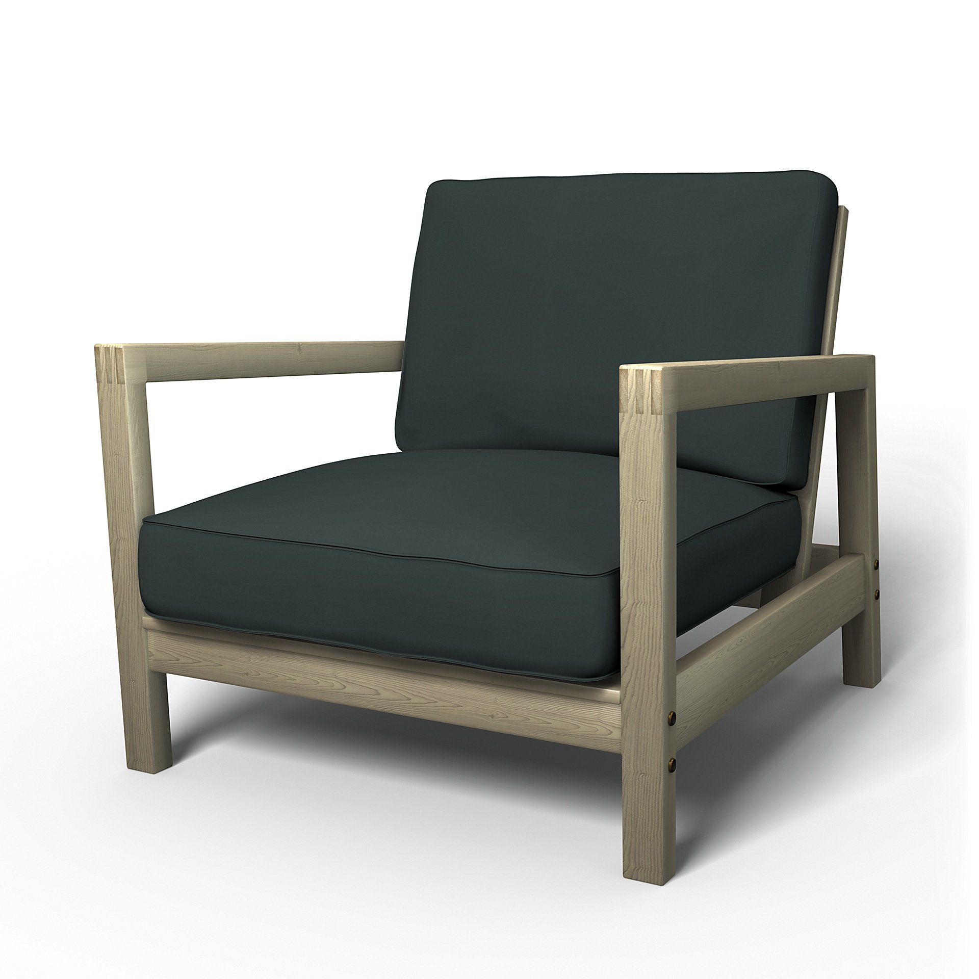 IKEA - Lillberg Armchair Cover, Graphite Grey, Cotton - Bemz