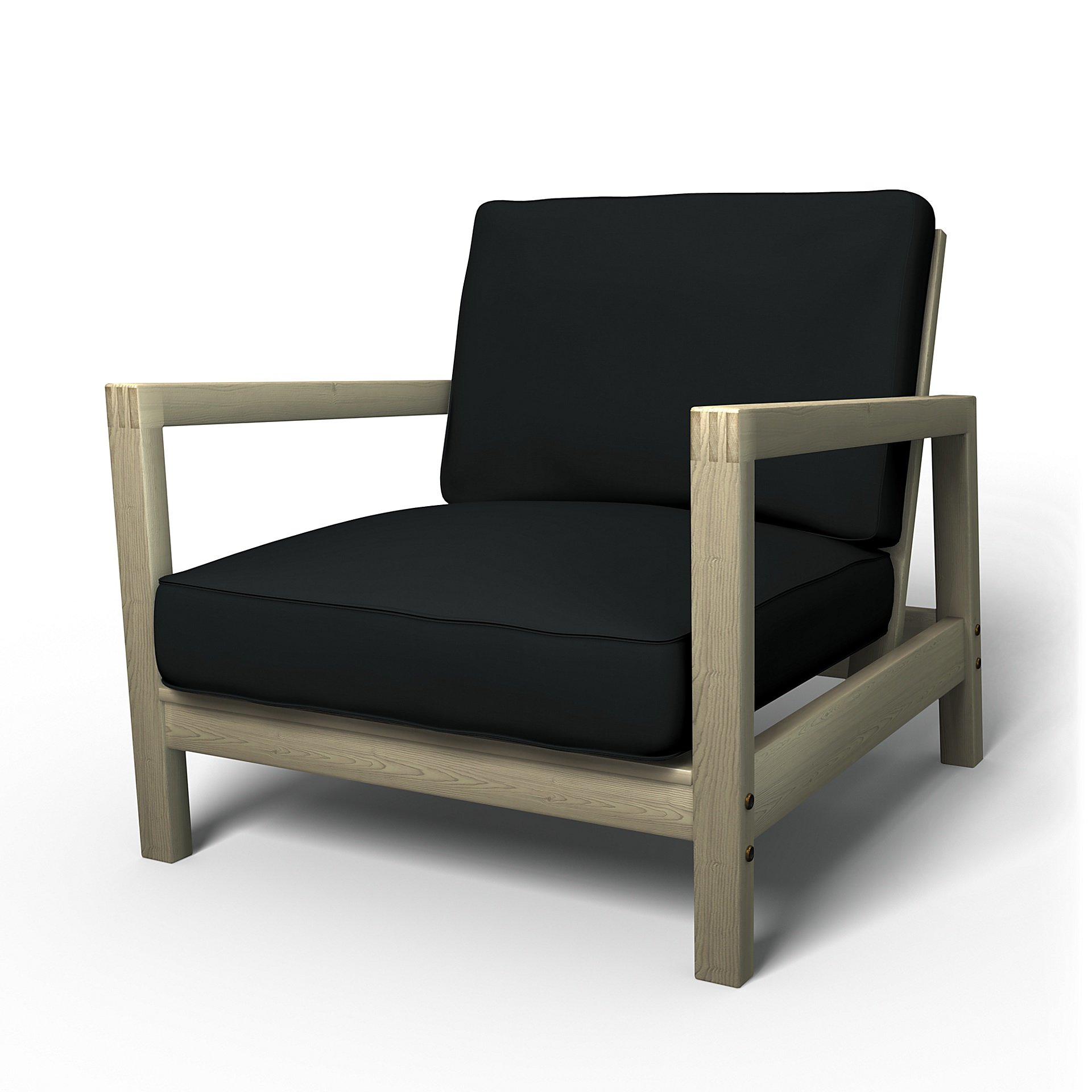 IKEA - Lillberg Armchair Cover, Jet Black, Cotton - Bemz