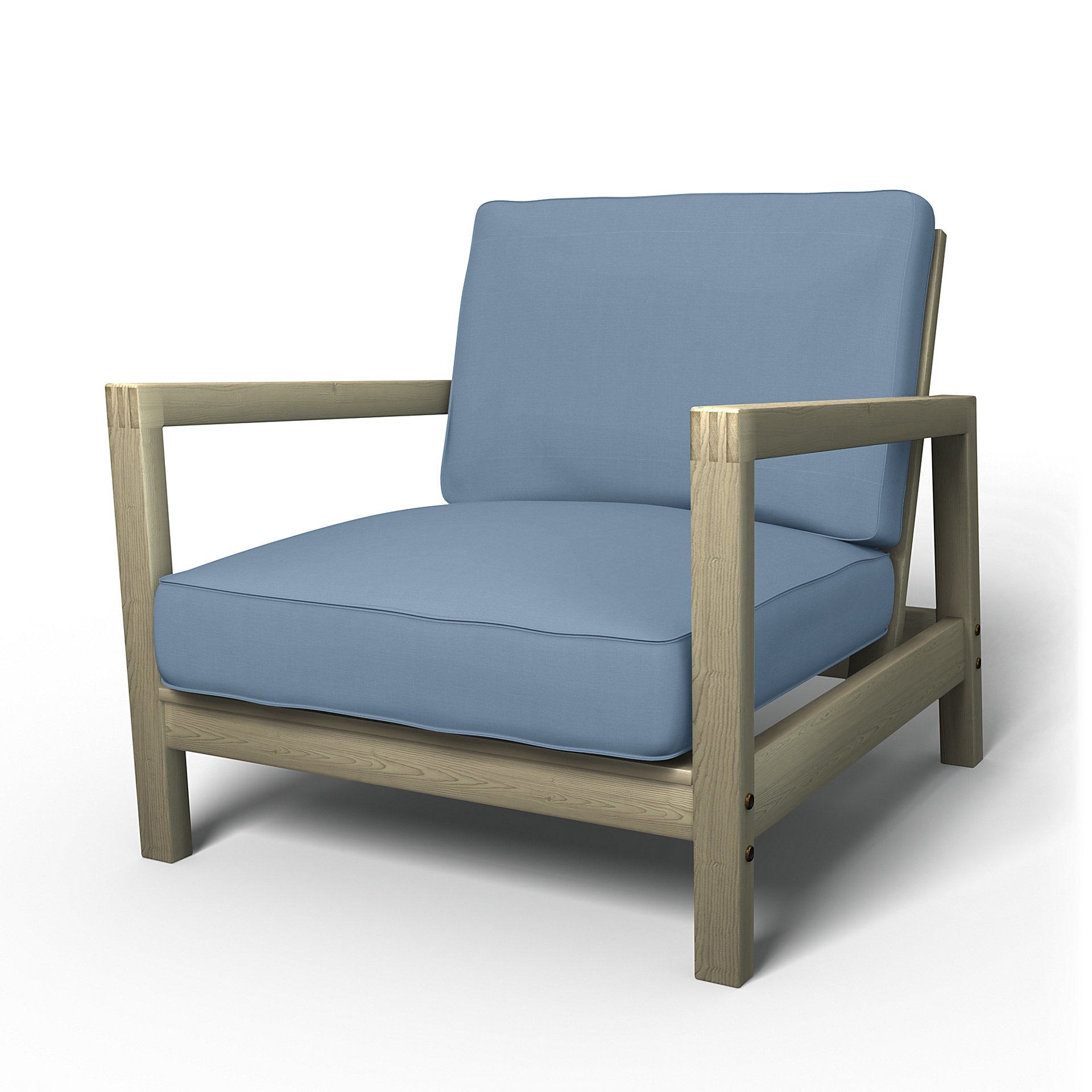 IKEA - Lillberg Armchair Cover, Dusty Blue, Cotton - Bemz