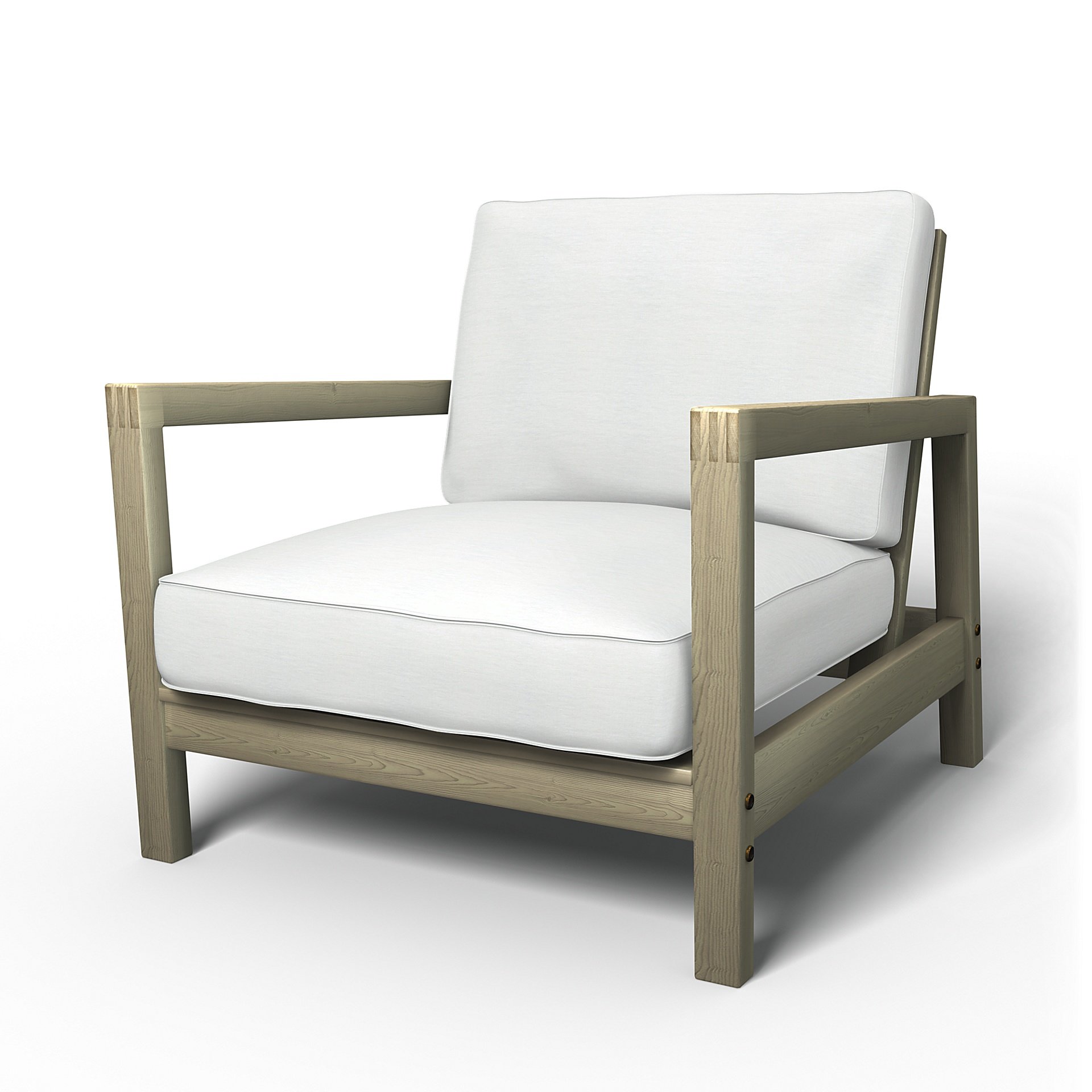 IKEA - Lillberg Armchair Cover, White, Linen - Bemz