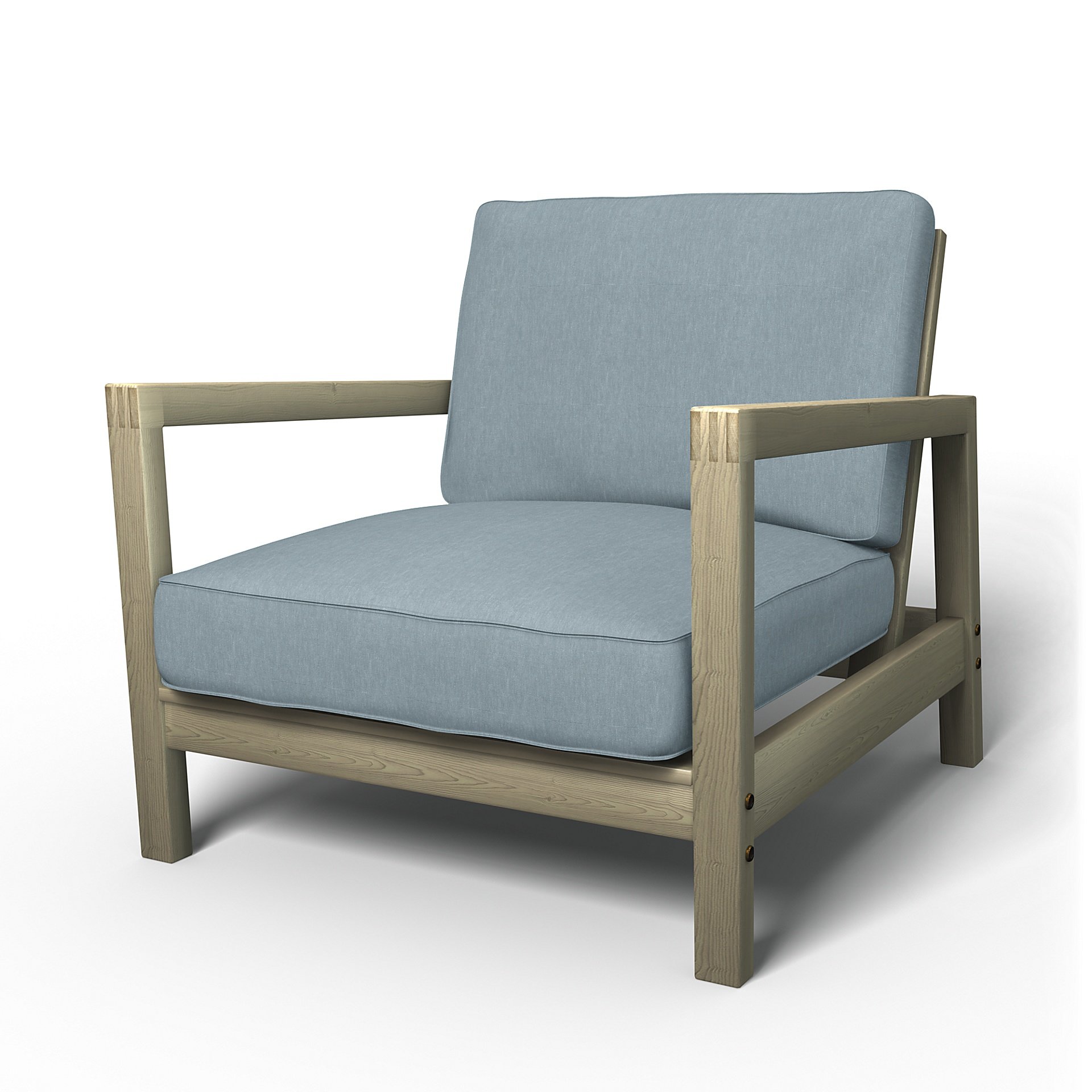 IKEA - Lillberg Armchair Cover, Dusty Blue, Linen - Bemz