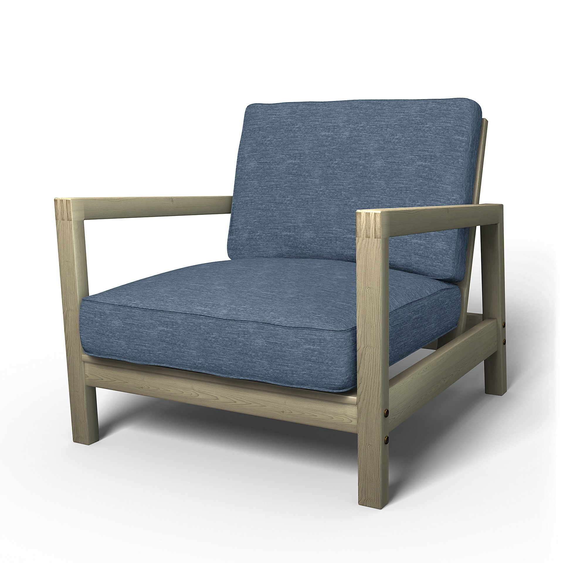 IKEA - Lillberg Armchair Cover, Mineral Blue, Velvet - Bemz