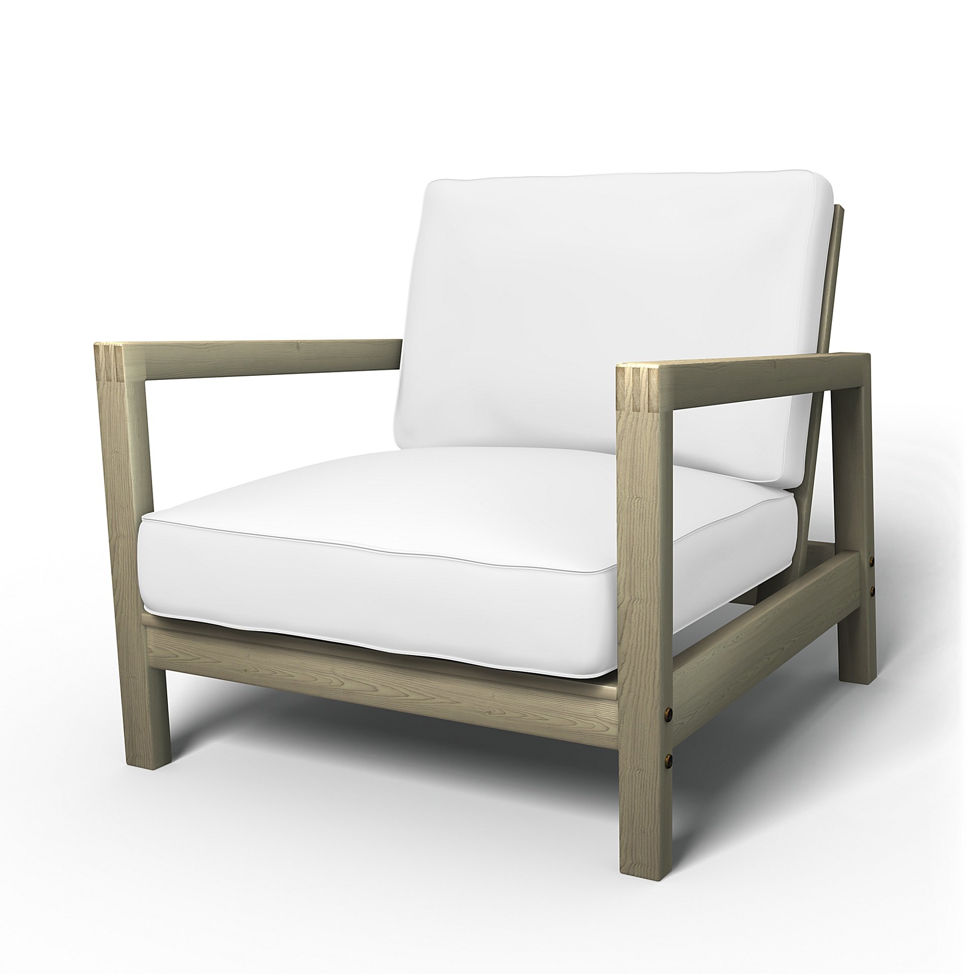 IKEA - Lillberg Armchair Cover, Absolute White, Linen - Bemz