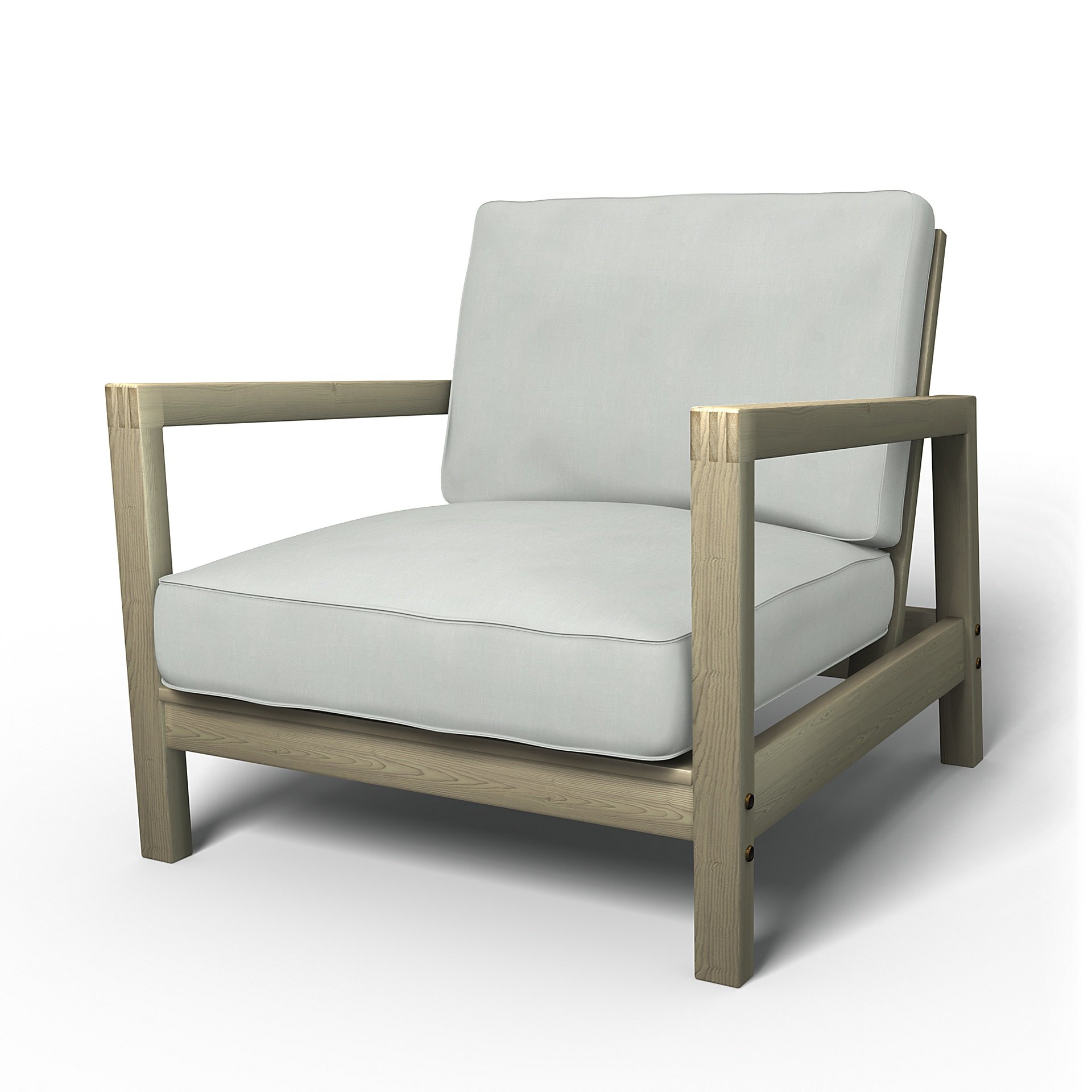 IKEA - Lillberg Armchair Cover, Silver Grey, Linen - Bemz