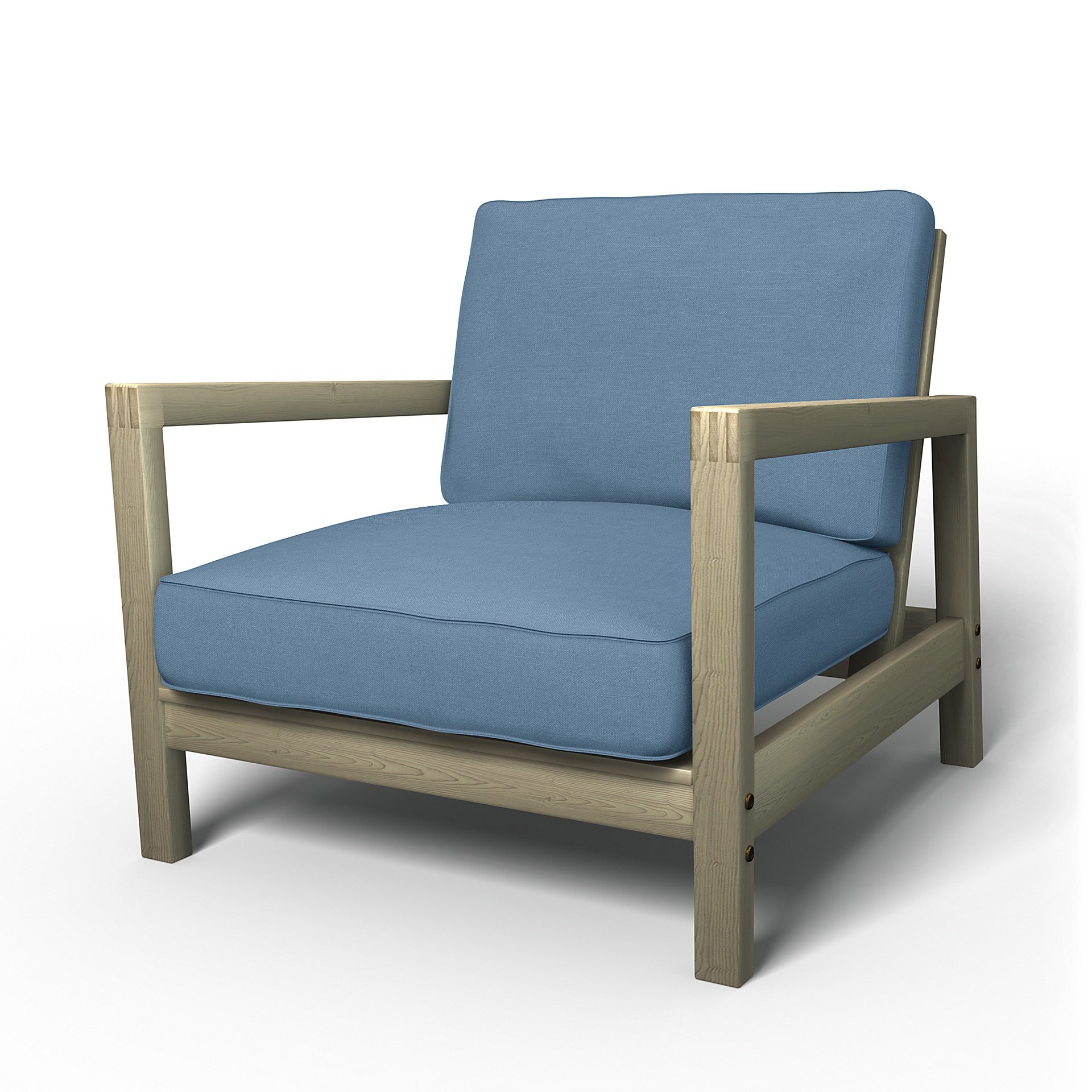IKEA - Lillberg Armchair Cover, Vintage Blue, Linen - Bemz