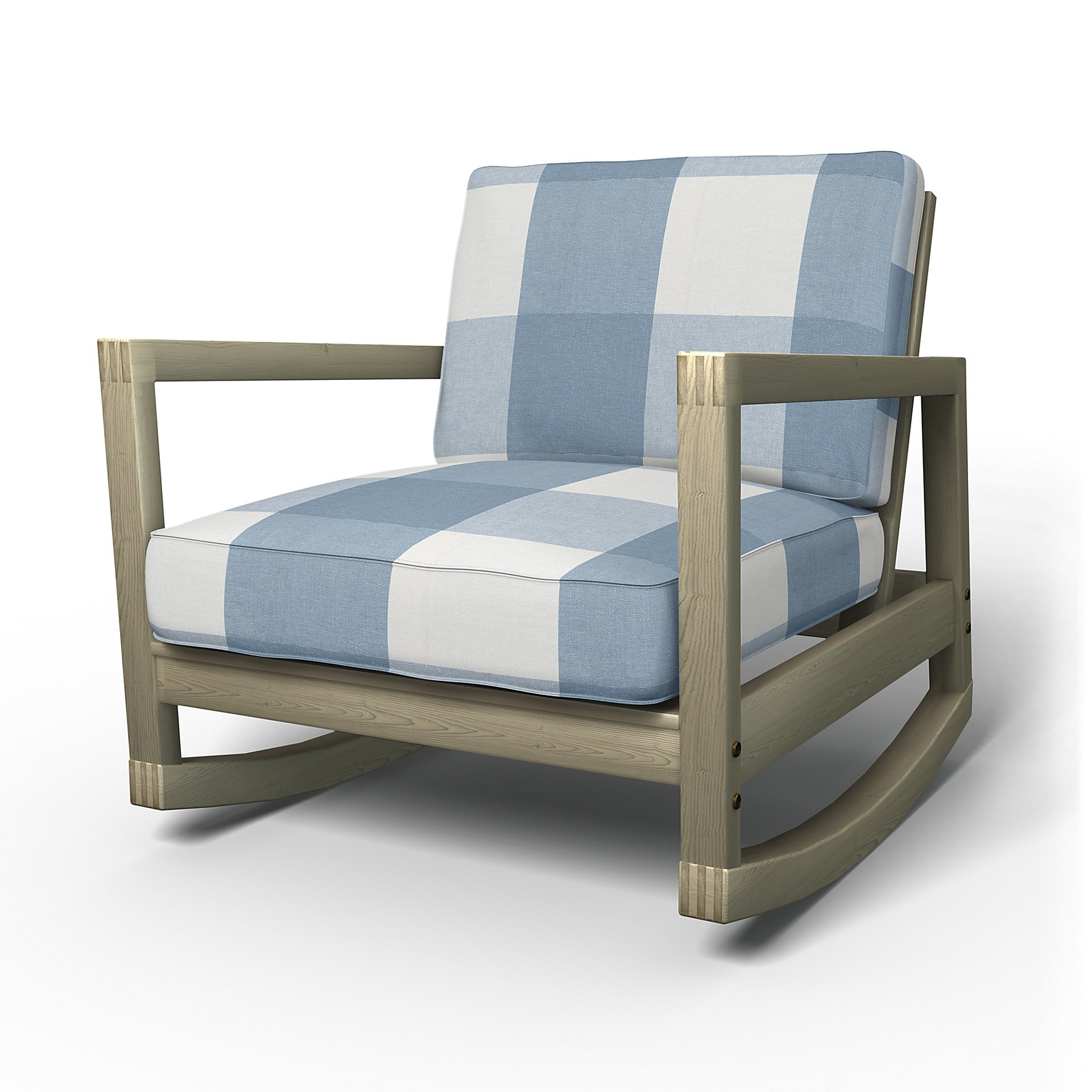 IKEA - Lillberg Rocking Chair Cover, Sky Blue, Linen - Bemz