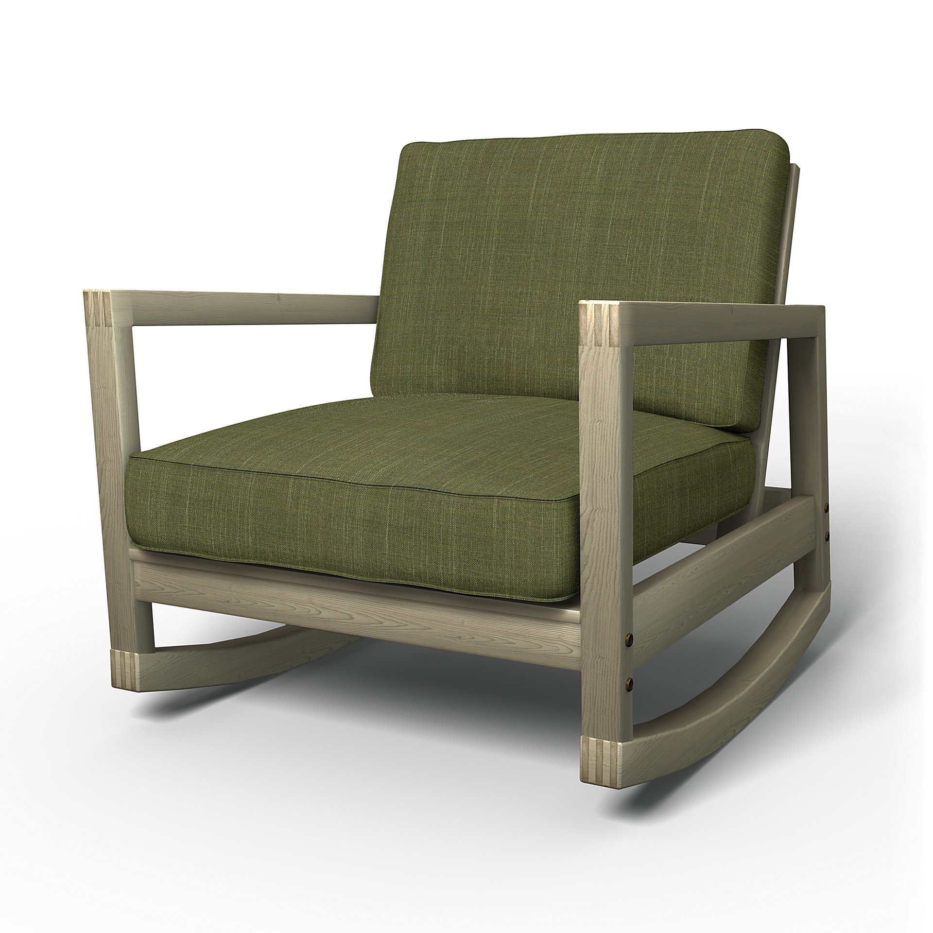 IKEA - Lillberg Rocking Chair Cover, Moss Green, Boucle & Texture - Bemz