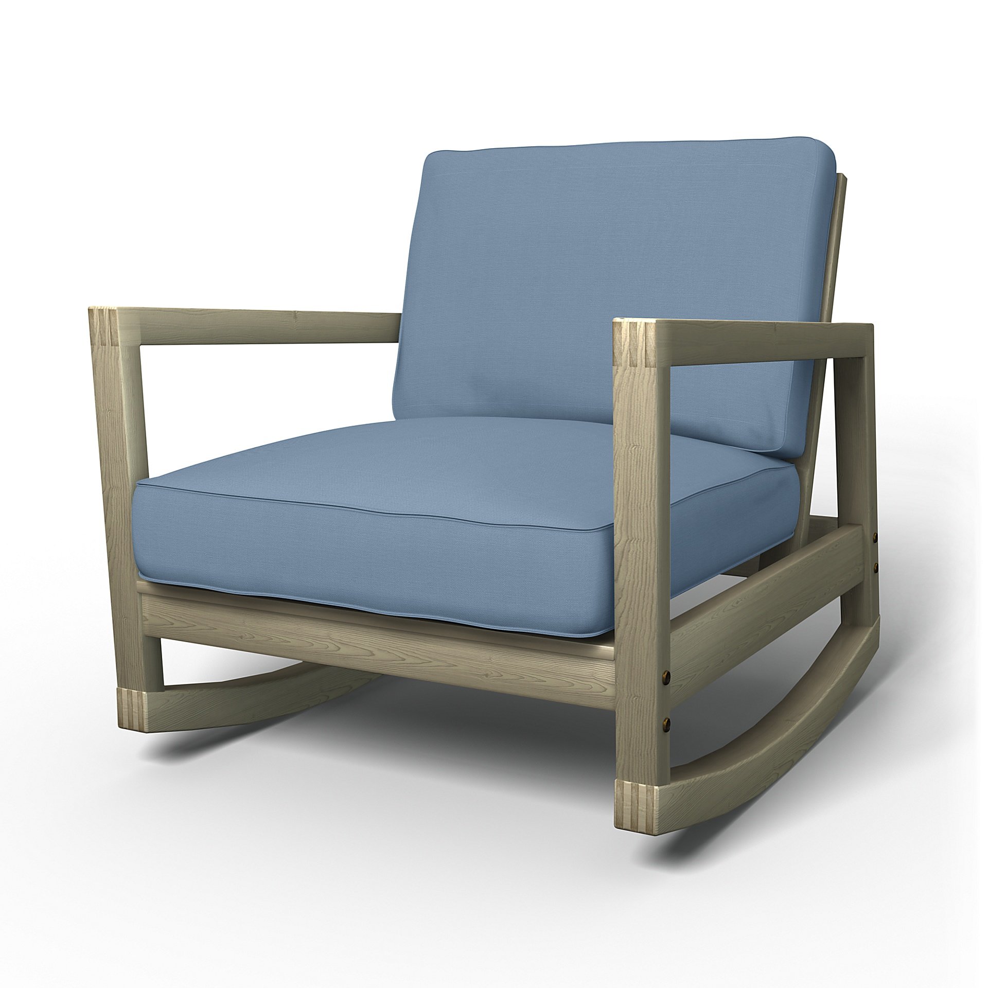 IKEA - Lillberg Rocking Chair Cover, Dusty Blue, Cotton - Bemz