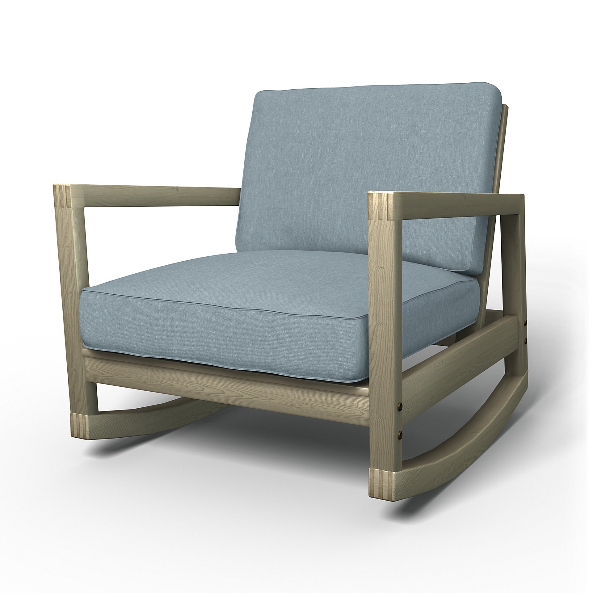 IKEA - Lillberg Rocking Chair Cover, Dusty Blue, Linen - Bemz