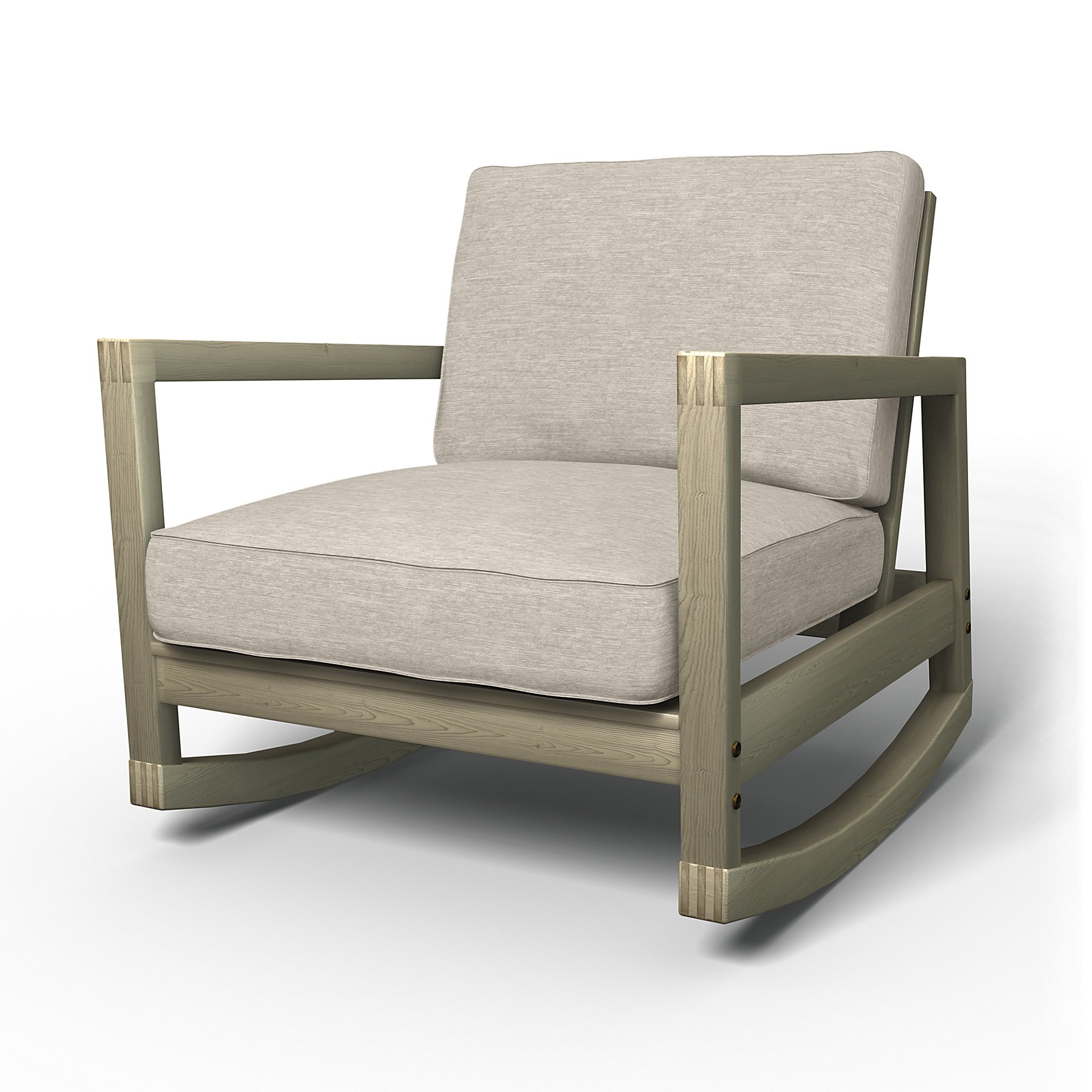 IKEA - Lillberg Rocking Chair Cover, Natural White, Velvet - Bemz