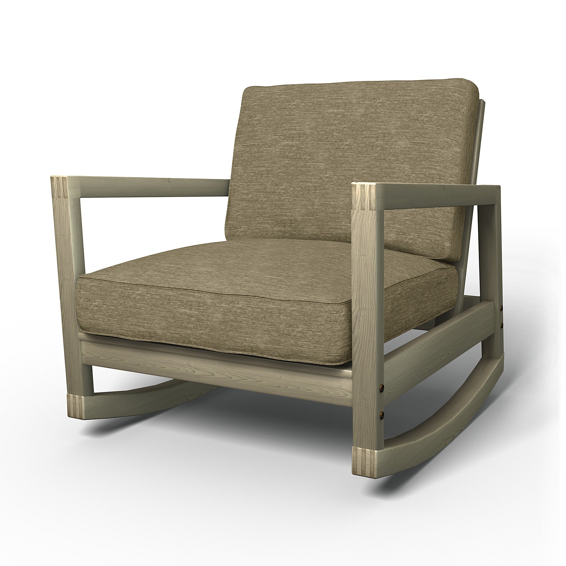 IKEA - Lillberg Rocking Chair Cover, Beige, Velvet - Bemz