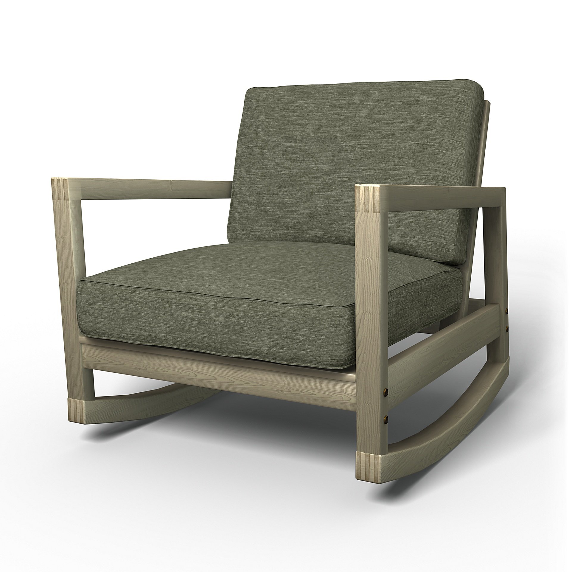 IKEA - Lillberg Rocking Chair Cover, Green Grey, Velvet - Bemz