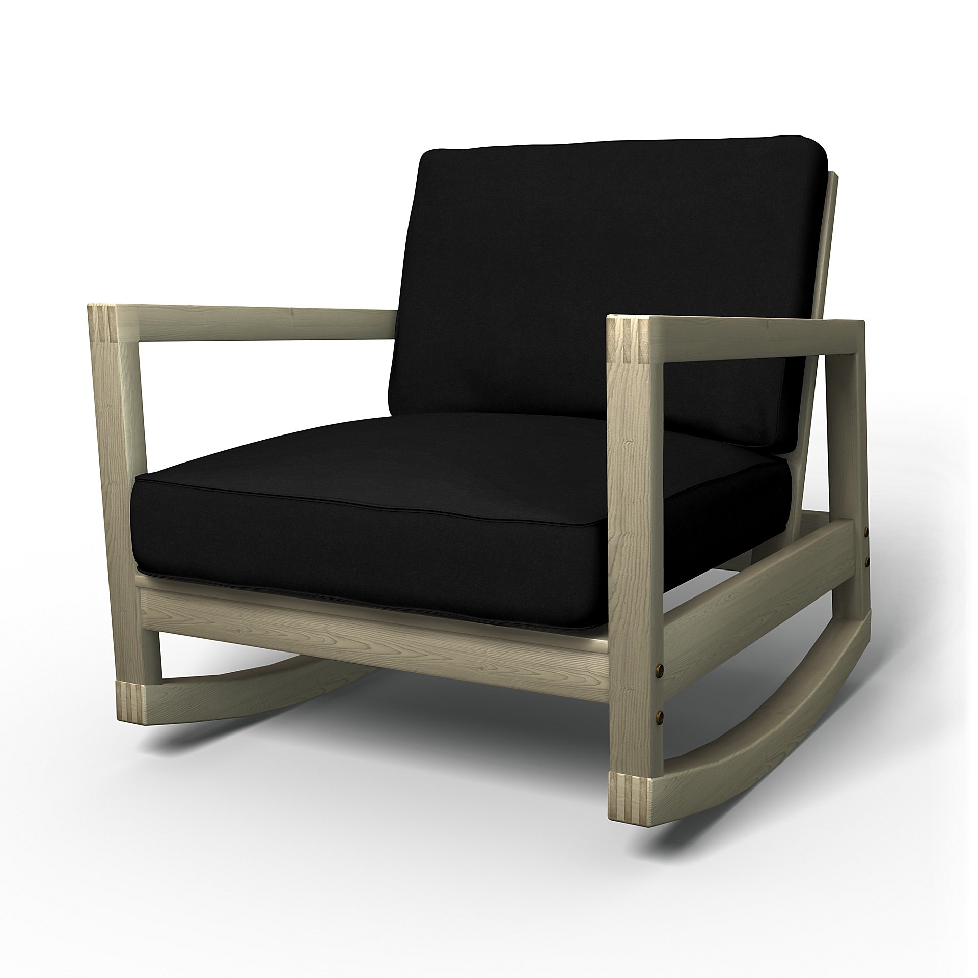 IKEA - Lillberg Rocking Chair Cover, Black, Velvet - Bemz