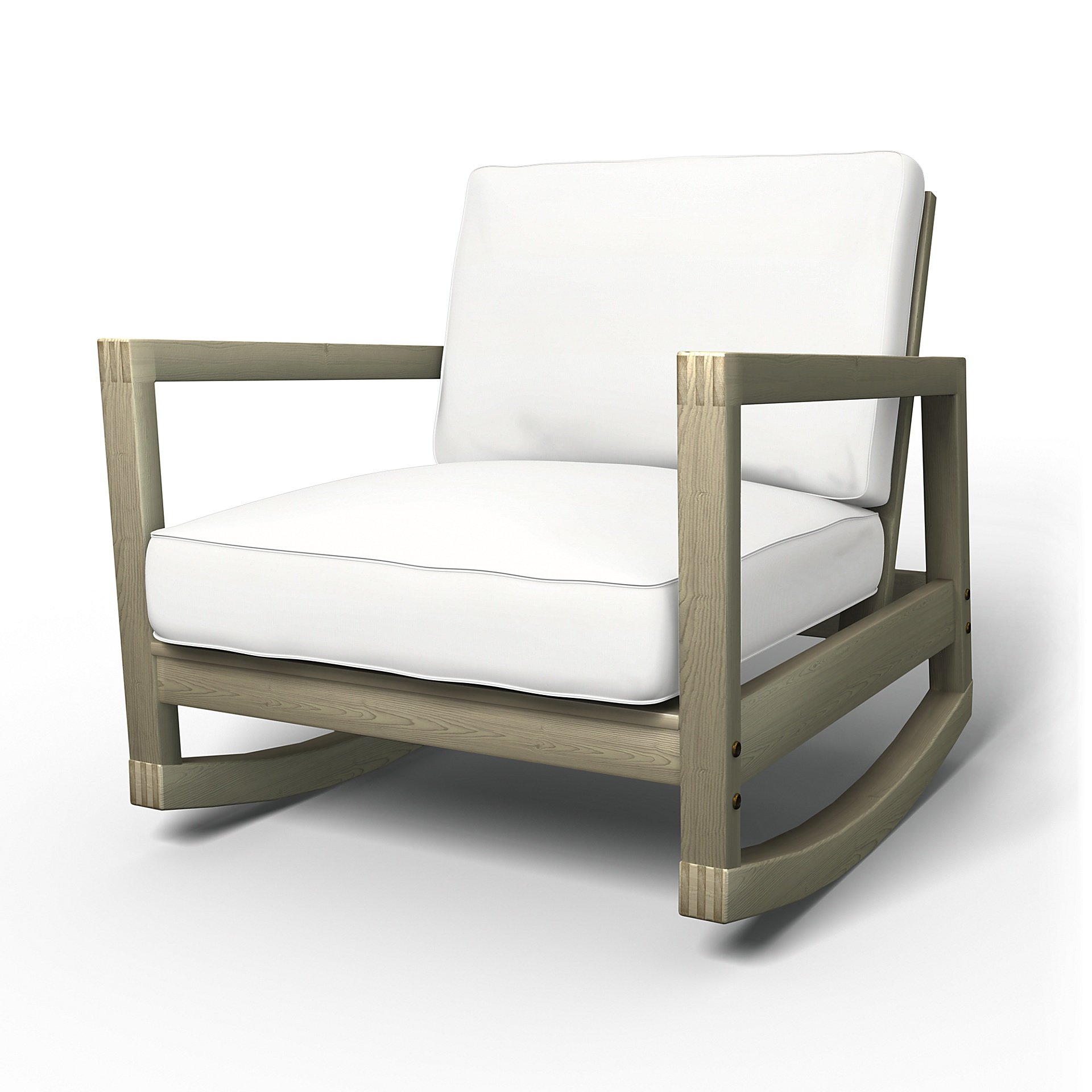 IKEA - Lillberg Rocking Chair Cover, Absolute White, Linen - Bemz