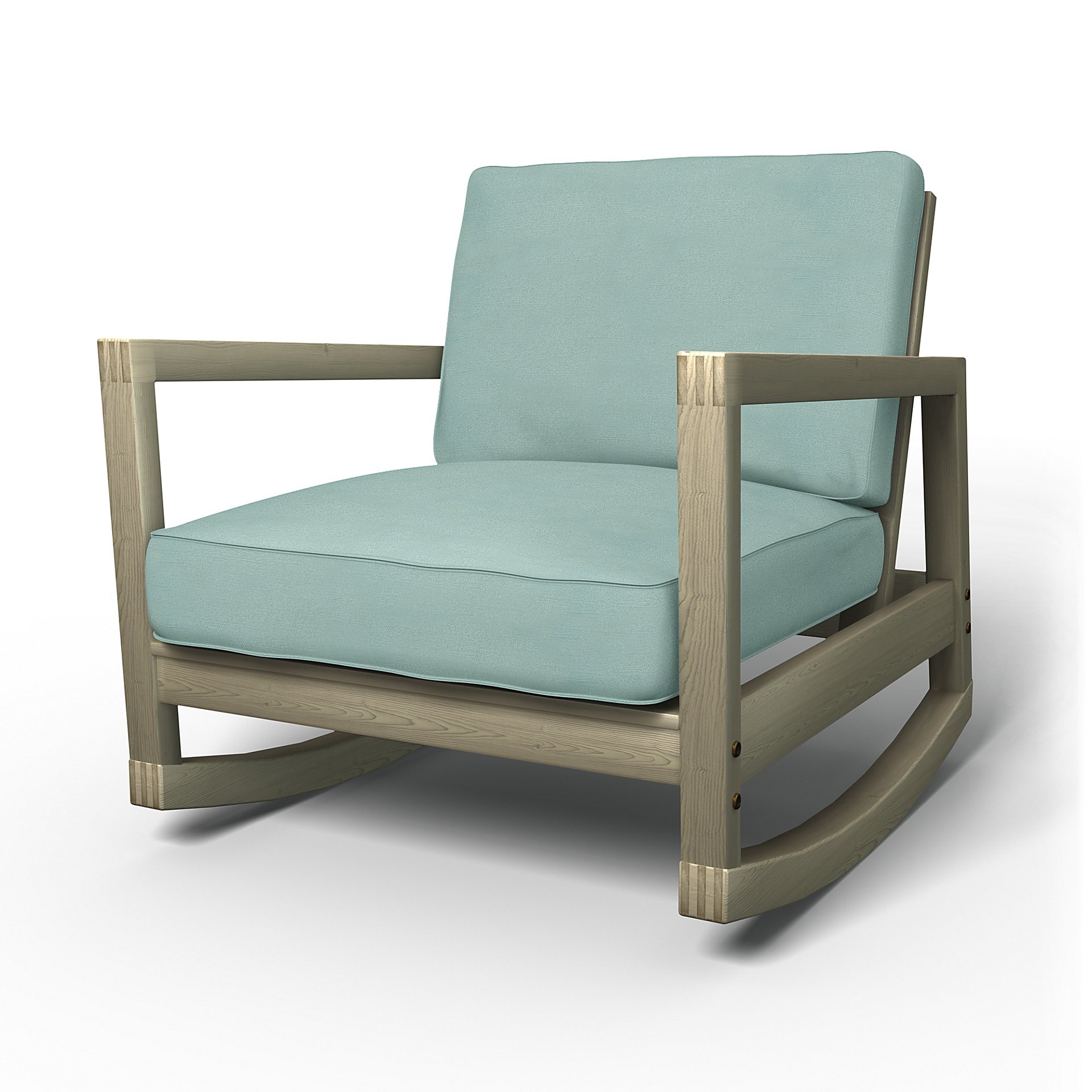 IKEA - Lillberg Rocking Chair Cover, Mineral Blue, Linen - Bemz