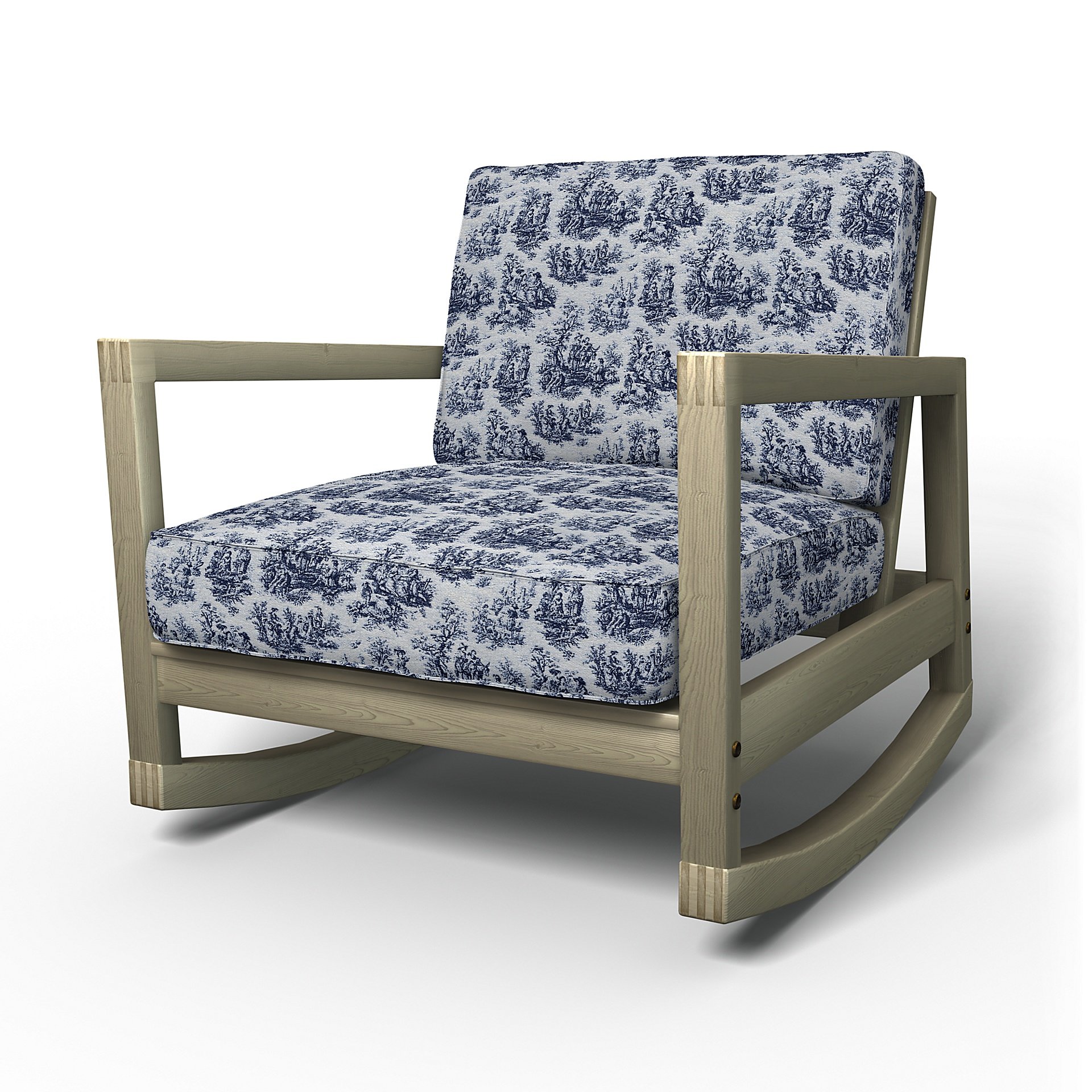 IKEA - Lillberg Rocking Chair Cover, Dark Blue, Boucle & Texture - Bemz