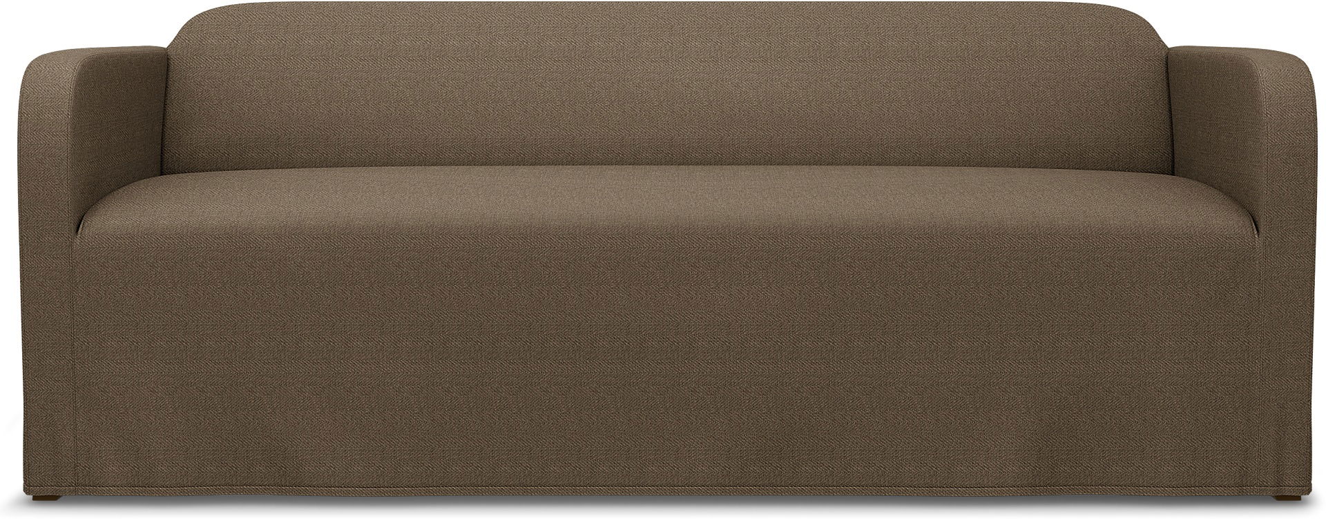 IKEA - Linanäs 3 Seater cover, Dark Taupe, Bouclé & Texture - Bemz