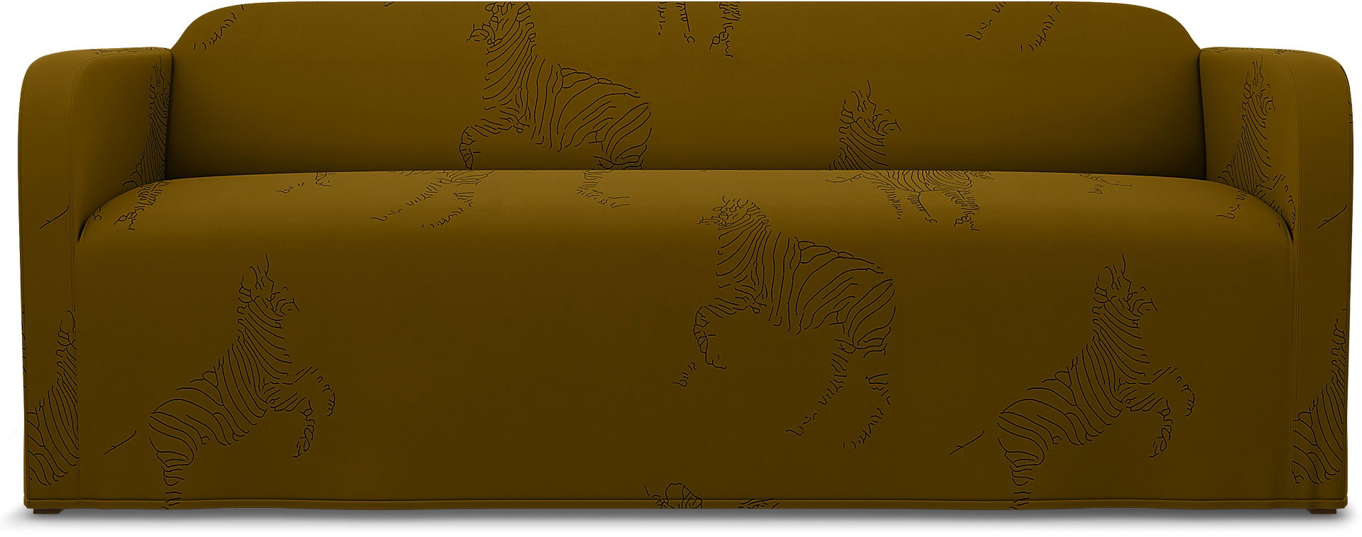 IKEA - Linanäs 3 Seater cover, Turmeric / Zebra, BEMZ NATURE'S PALETTE COLLECTION - Bemz