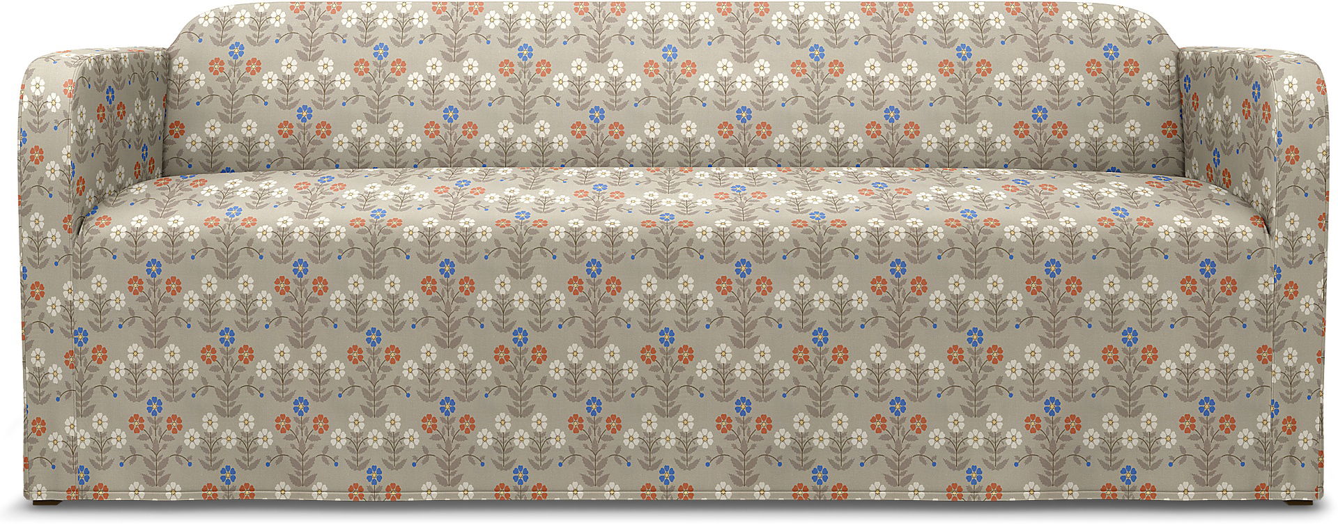 IKEA - Linanäs 3 Seater cover, Sippor Blue/Orange, BEMZ x BORÅSTAPETER COLLECTION - Bemz