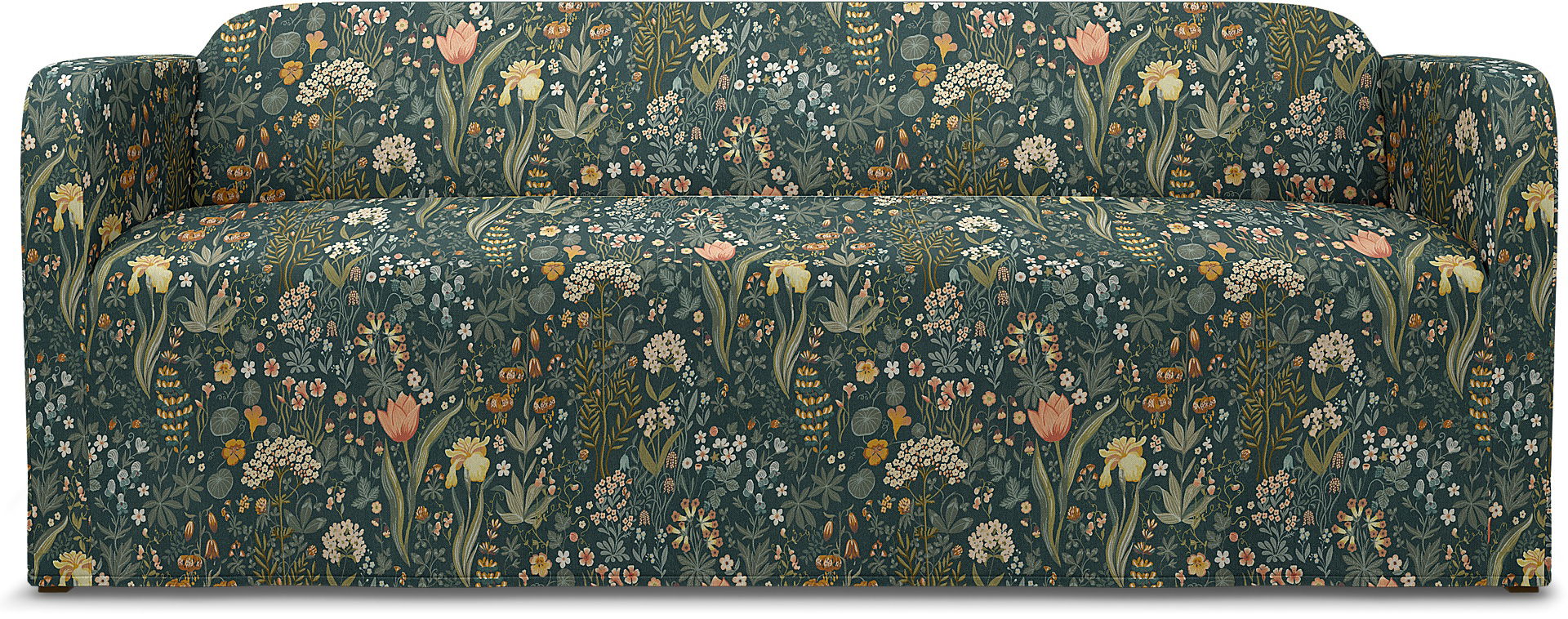 IKEA - Linanäs 3 Seater cover, Blomsterhav Dark, BEMZ x BORÅSTAPETER COLLECTION - Bemz