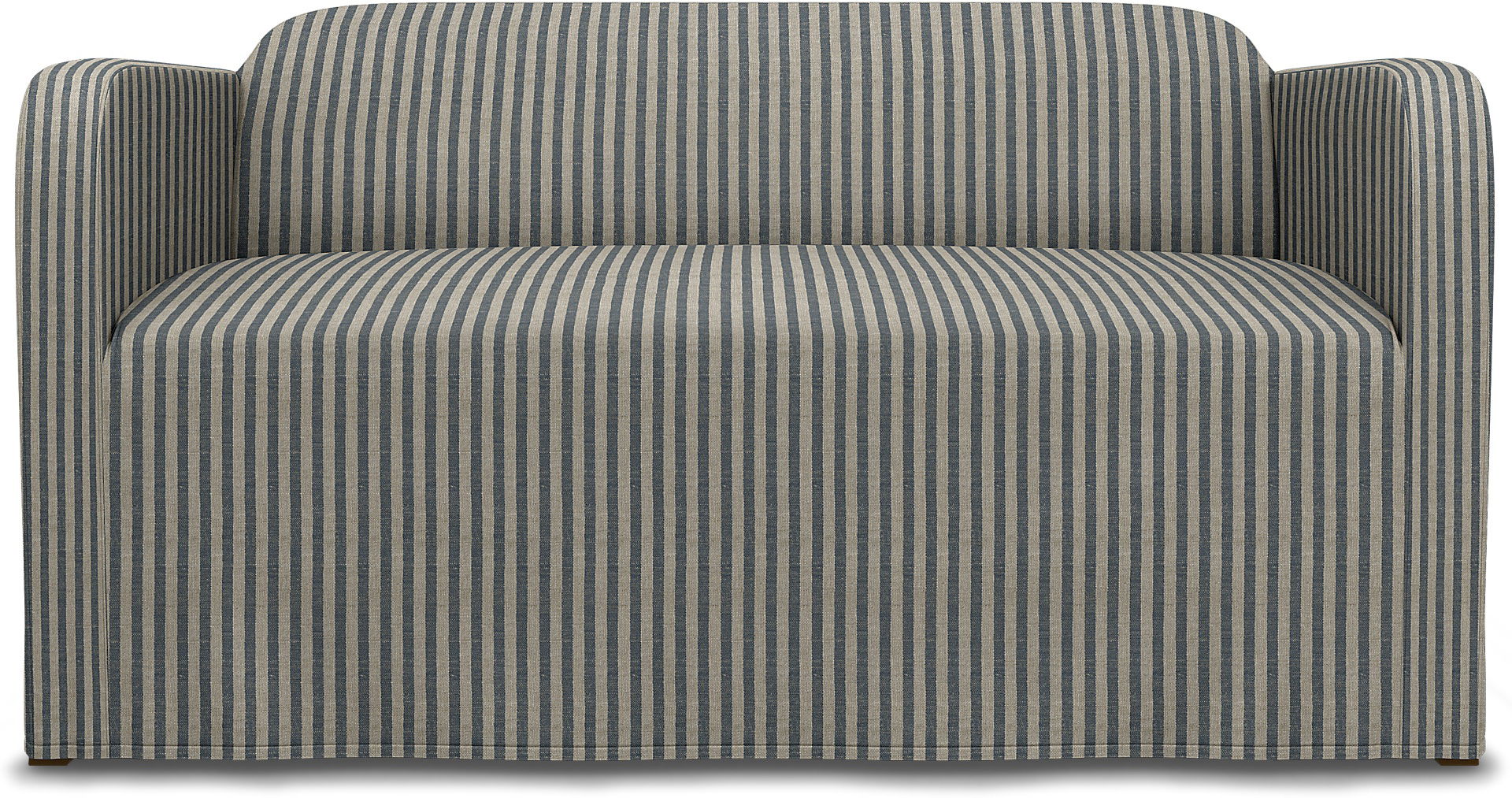 IKEA - Linanäs 2 Seater cover, Dark Blue / Natural, Linen - Bemz