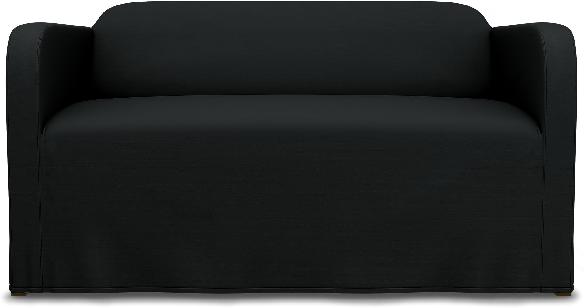 IKEA - Linanäs 2 Seater cover, Jet Black, Cotton - Bemz