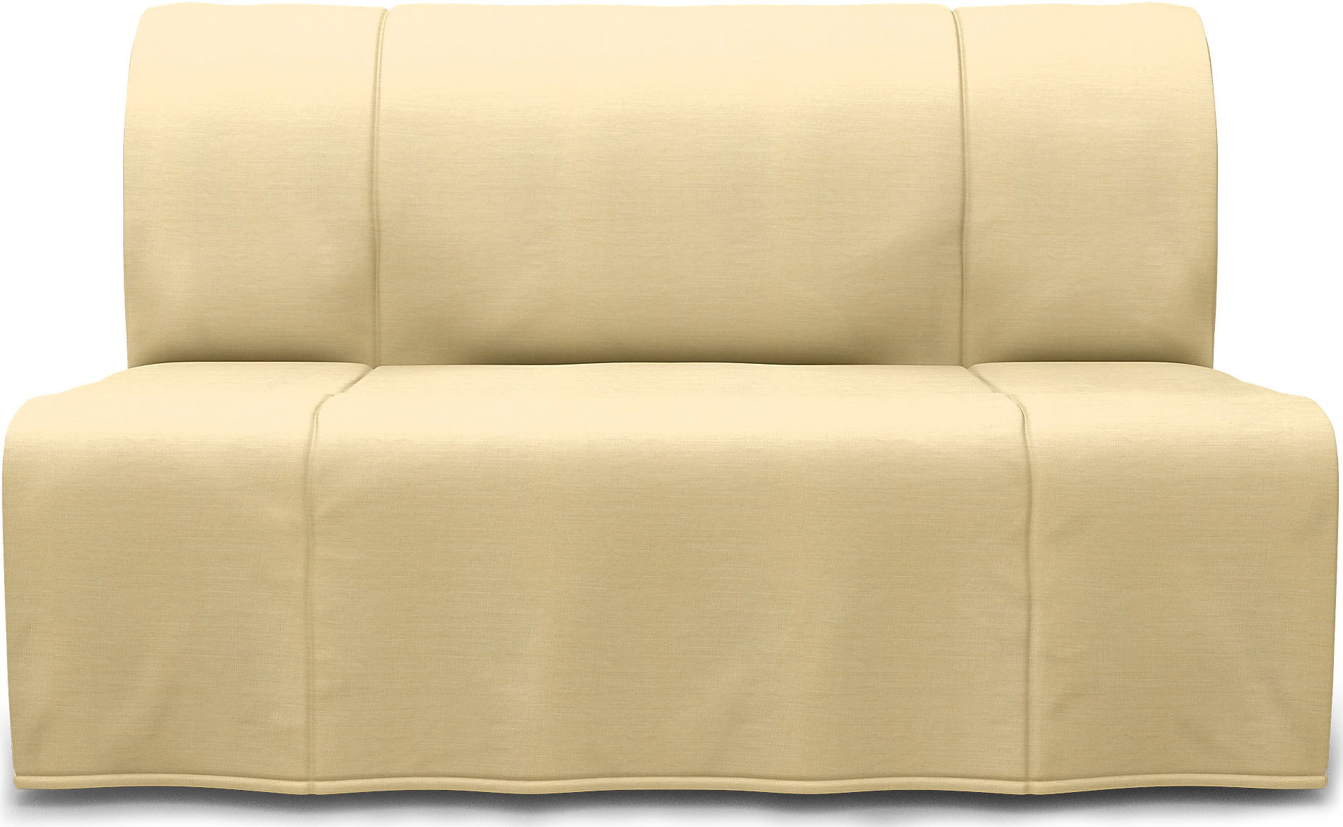 IKEA - Lycksele 2-sits bäddsoffa, Soft Yellow, Linne - Bemz