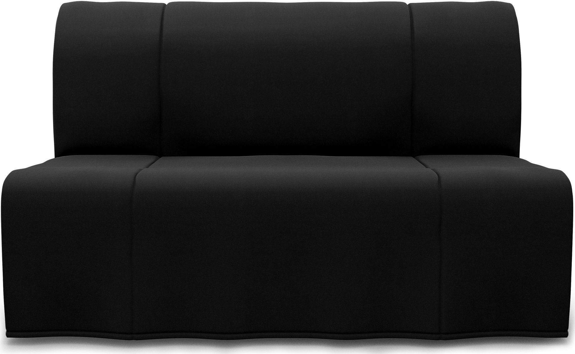 IKEA - Lycksele 2 Seater Bedsofa, Black, Velvet - Bemz