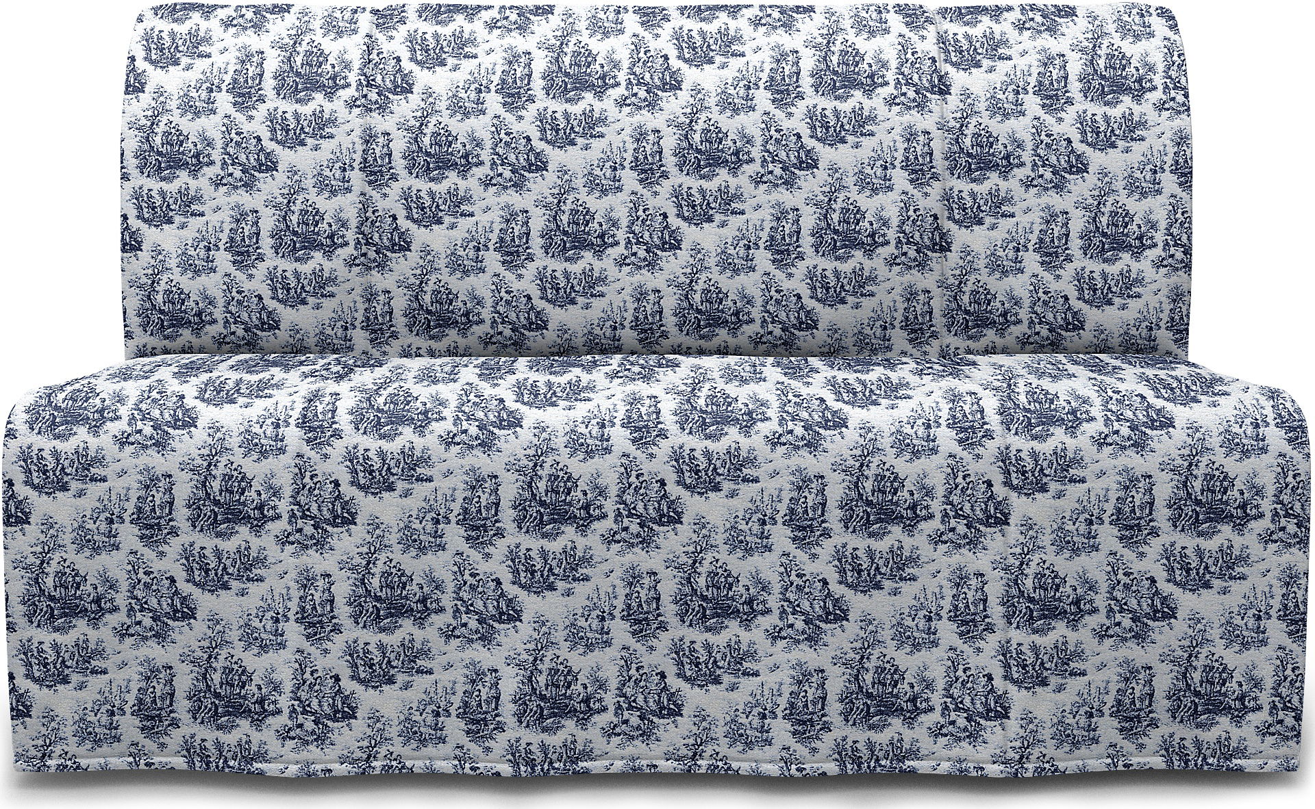 IKEA - Lycksele 2-sits bäddsoffa, Dark Blue, BOUCLÉ & TEXTUR - Bemz