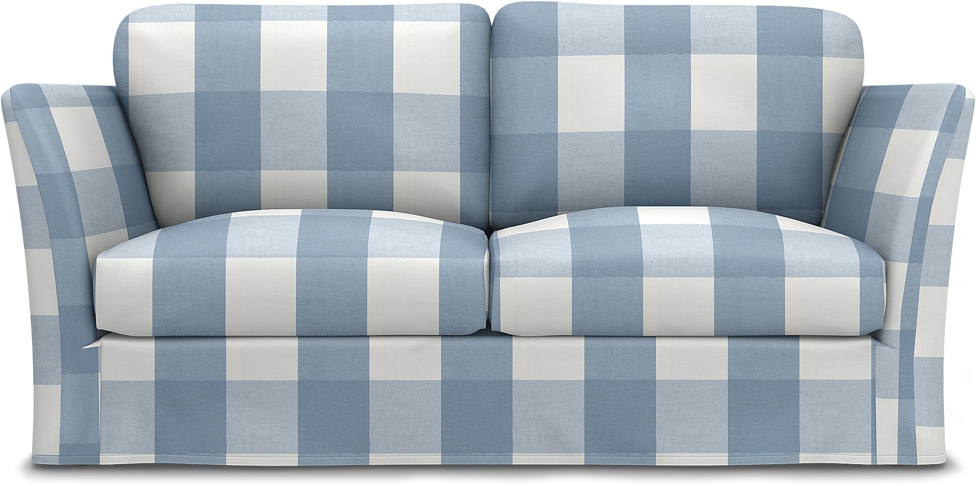 Överdrag till Mio Madison 2-sits soffa med armstödstyp A, Sky Blue, Linne - Bemz