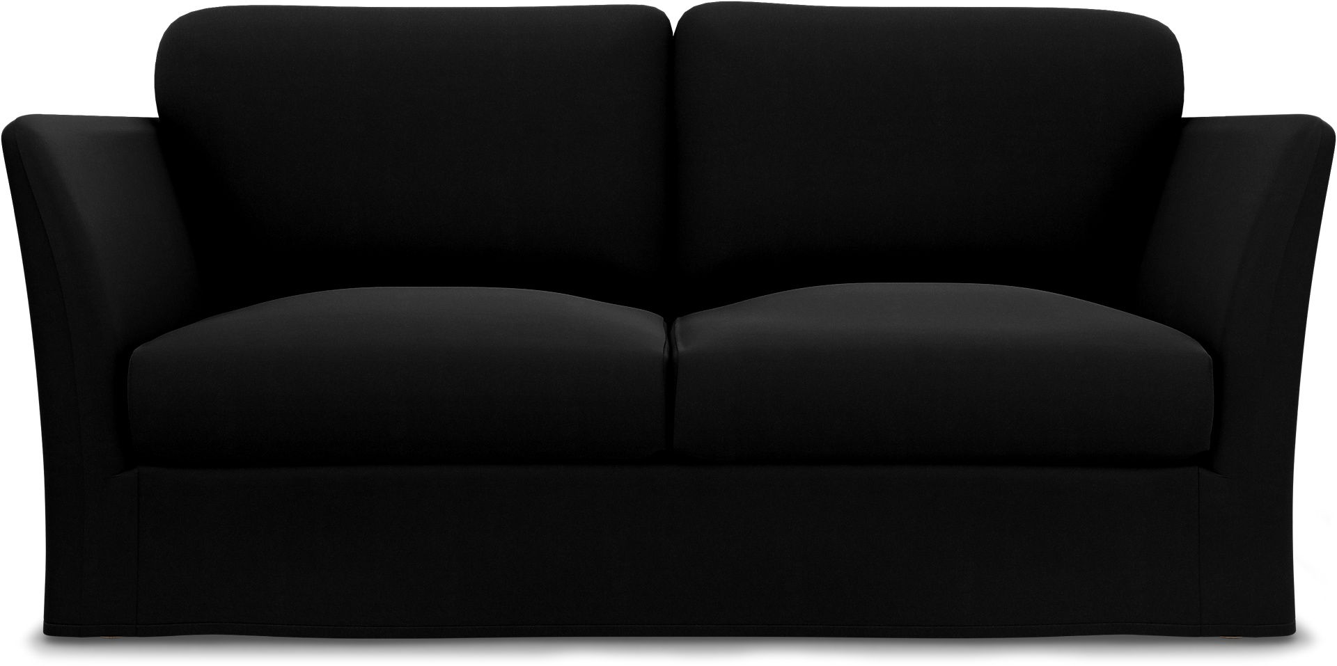 Överdrag till Mio Madison 2-sits soffa med armstödstyp A, Black, Sammet - Bemz