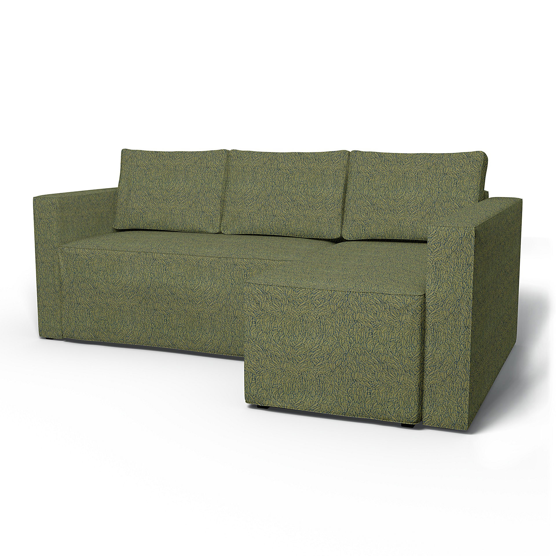 IKEA - Månstad Sofa Bed with Right Chaise Cover, Green, BEMZ NATURE'S PALETTE COLLECTION - Bemz