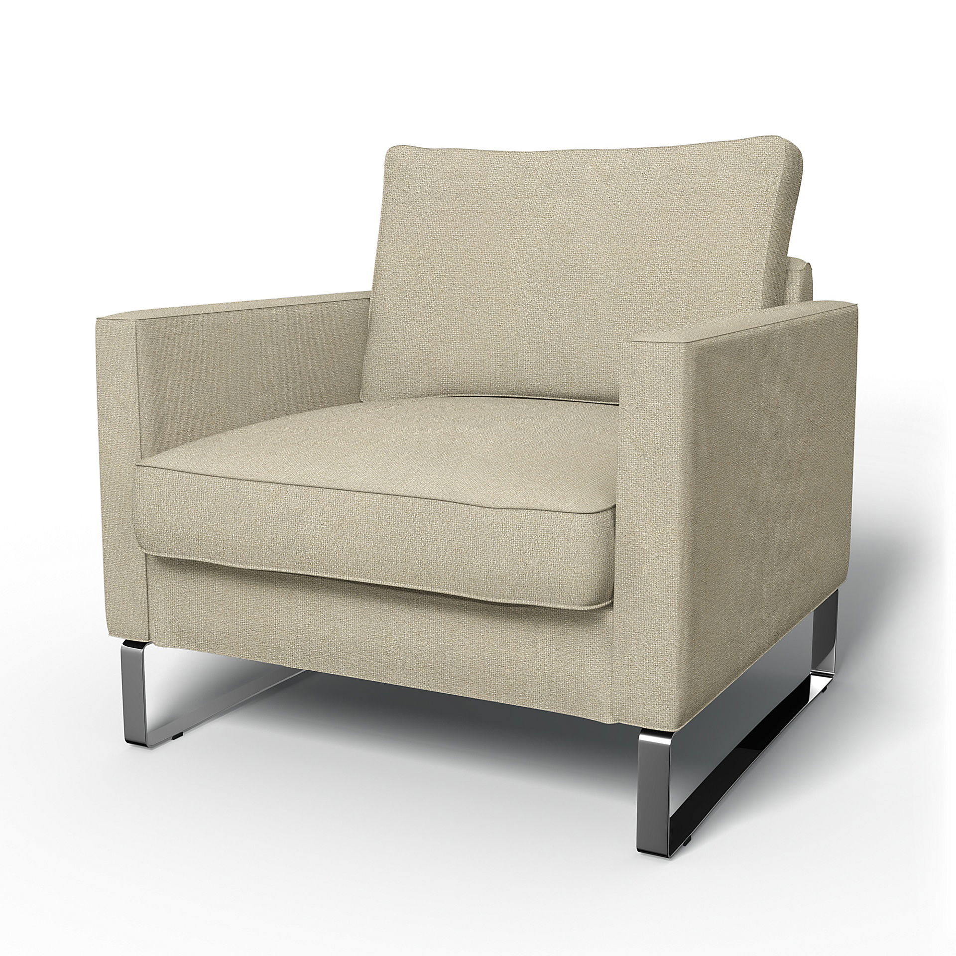 IKEA - Mellby Armchair Cover, Cream, Boucle & Texture - Bemz