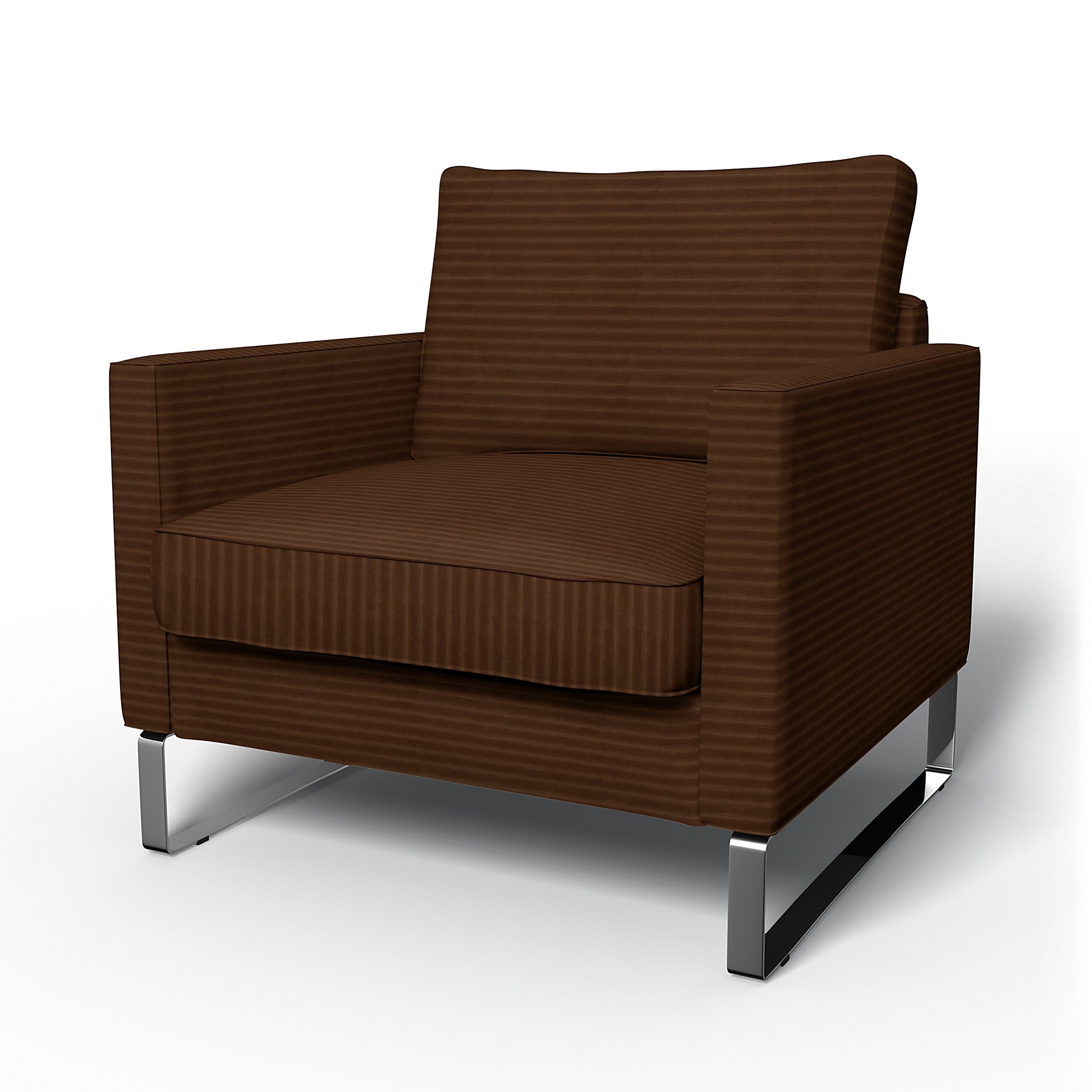 IKEA - Mellby Armchair Cover, Chocolate Brown, Corduroy - Bemz