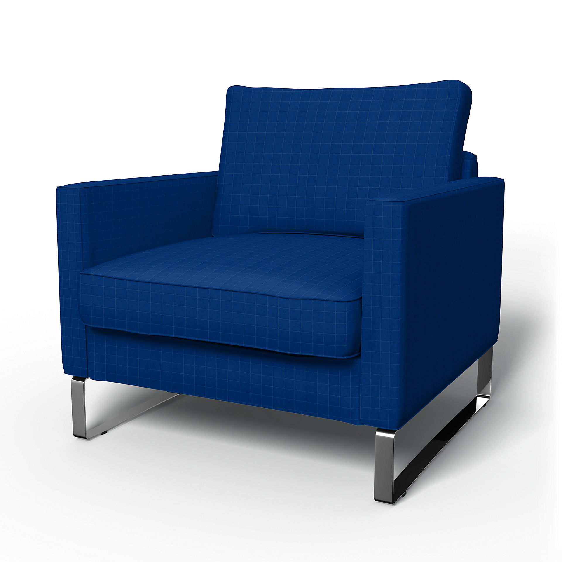 IKEA - Mellby Armchair Cover, Lapis Blue, Velvet - Bemz