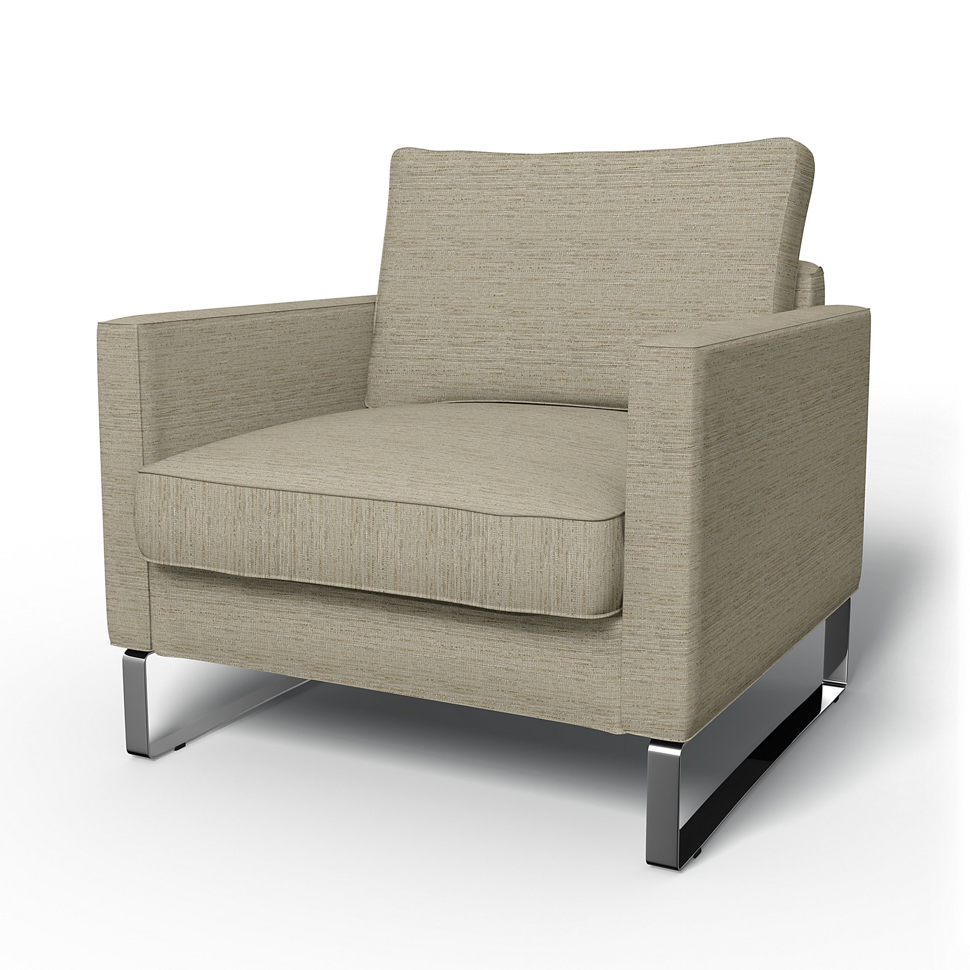IKEA - Mellby Armchair Cover, Light Sand, Boucle & Texture - Bemz