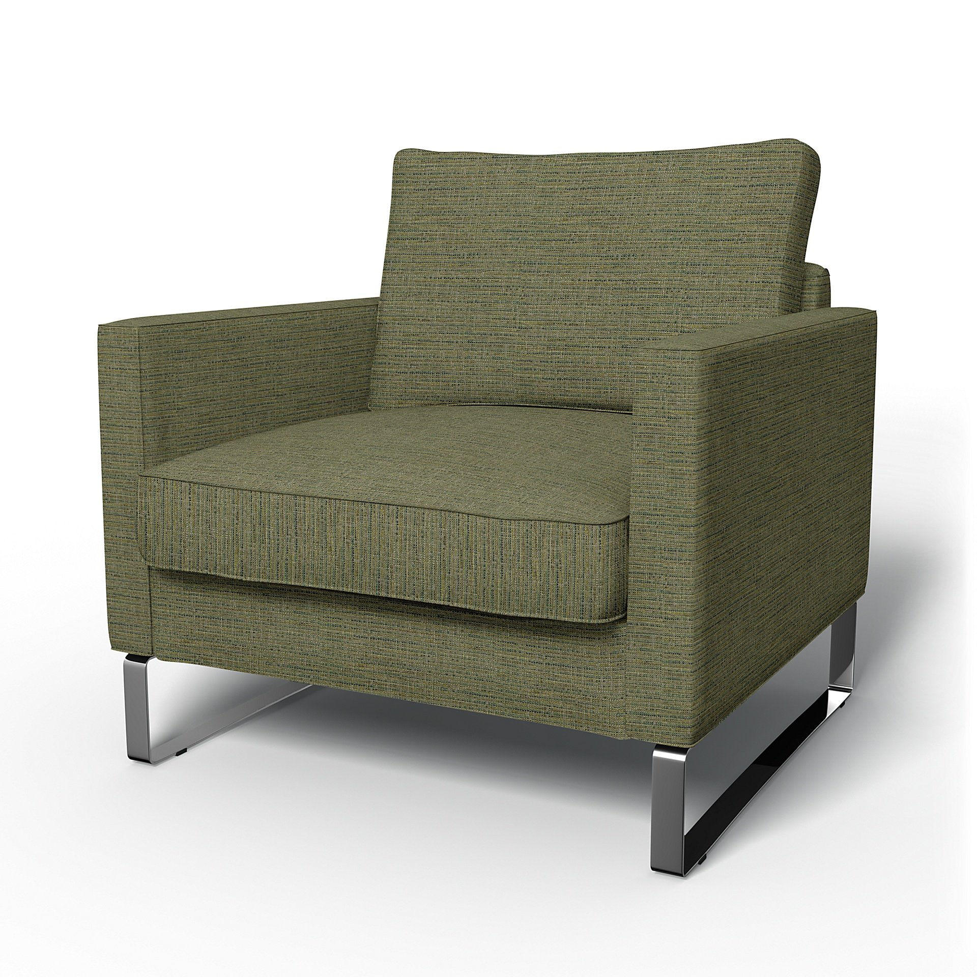 IKEA - Mellby Armchair Cover, Meadow Green, Boucle & Texture - Bemz