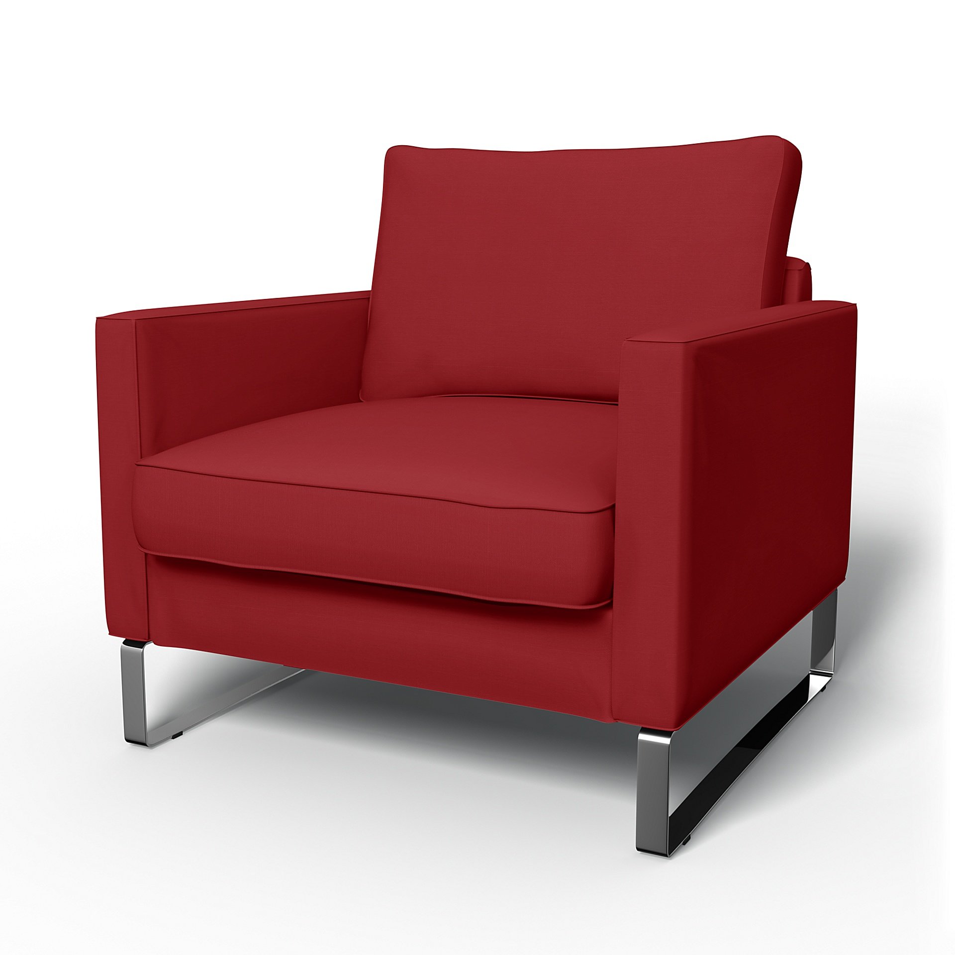 IKEA - Mellby Armchair Cover, Scarlet Red, Cotton - Bemz