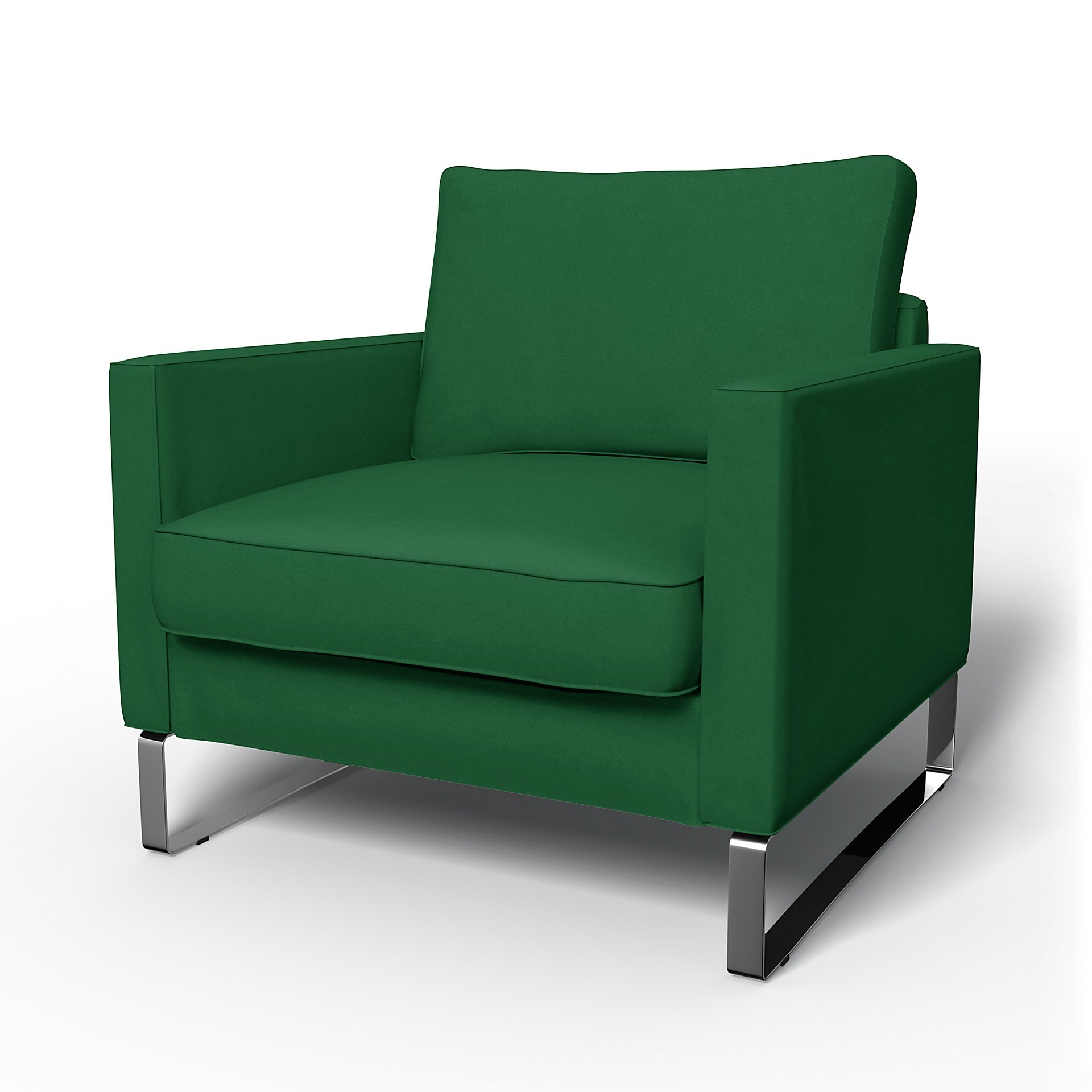 IKEA - Mellby Armchair Cover, Abundant Green, Velvet - Bemz