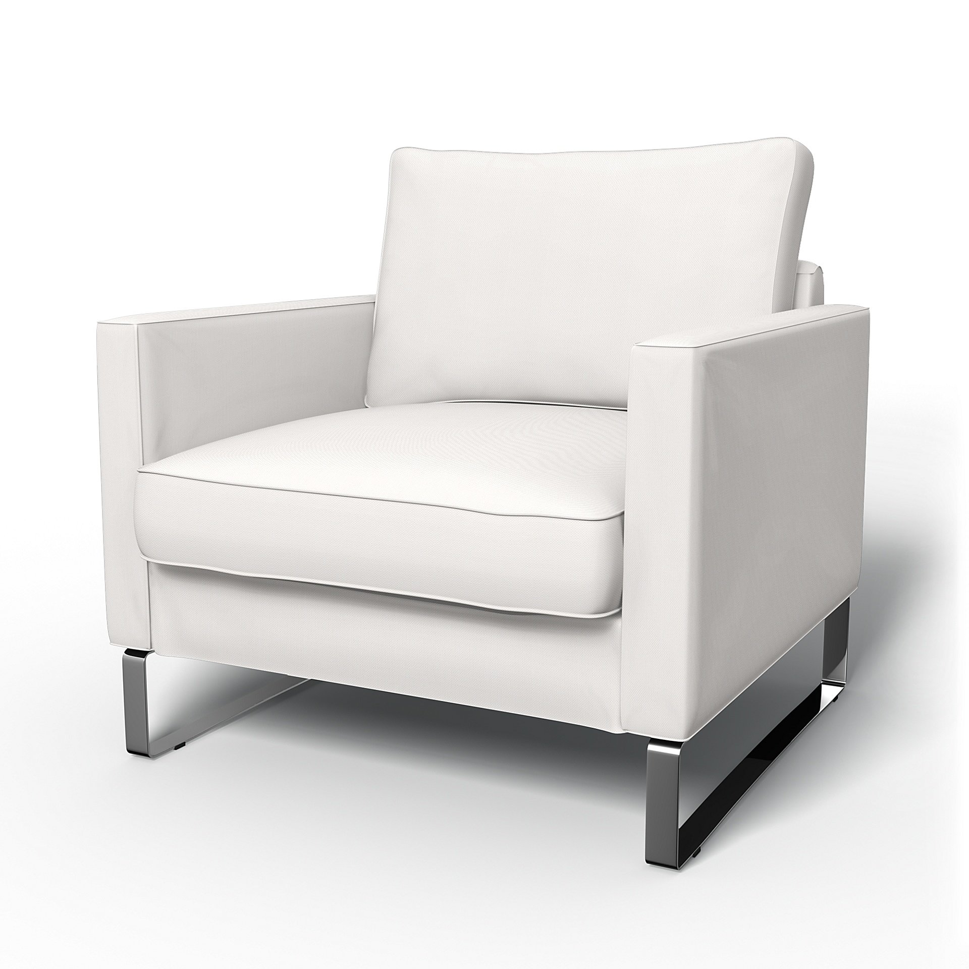 IKEA - Mellby Armchair Cover, Soft White, Linen - Bemz