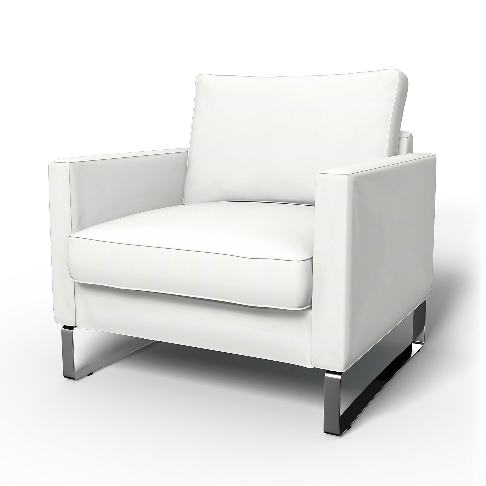 IKEA - Överdrag till Mellby fåtölj, Absolute White, Linne - Bemz