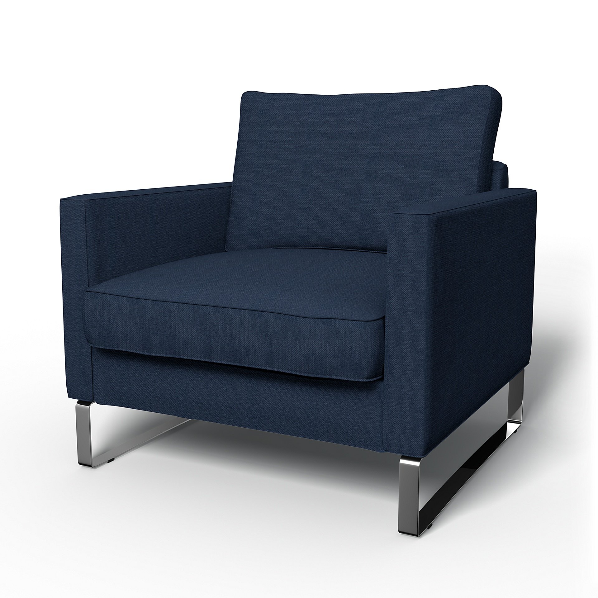 IKEA - Mellby Armchair Cover, Navy Blue, Linen - Bemz