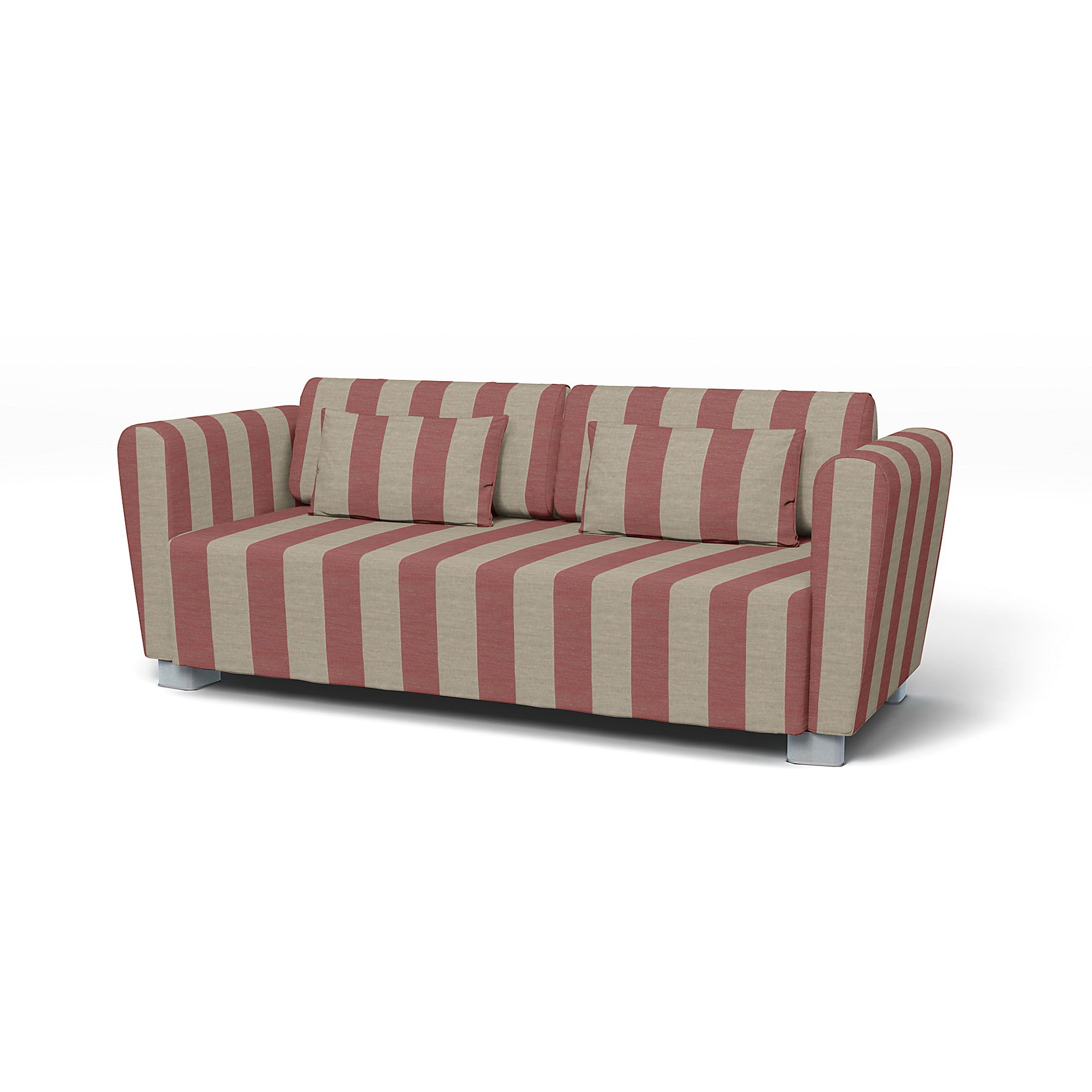 IKEA - Mysinge 2 Seater Sofa Cover, Soft Red, Linen - Bemz